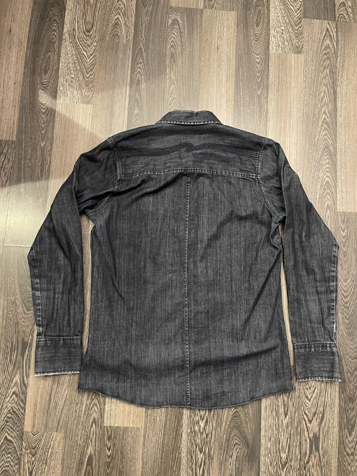 Nudie Jeans Nudie Jeans Black Denim Western Shirt – Size L Size US L / EU 52-54 / 3 - 5 Thumbnail