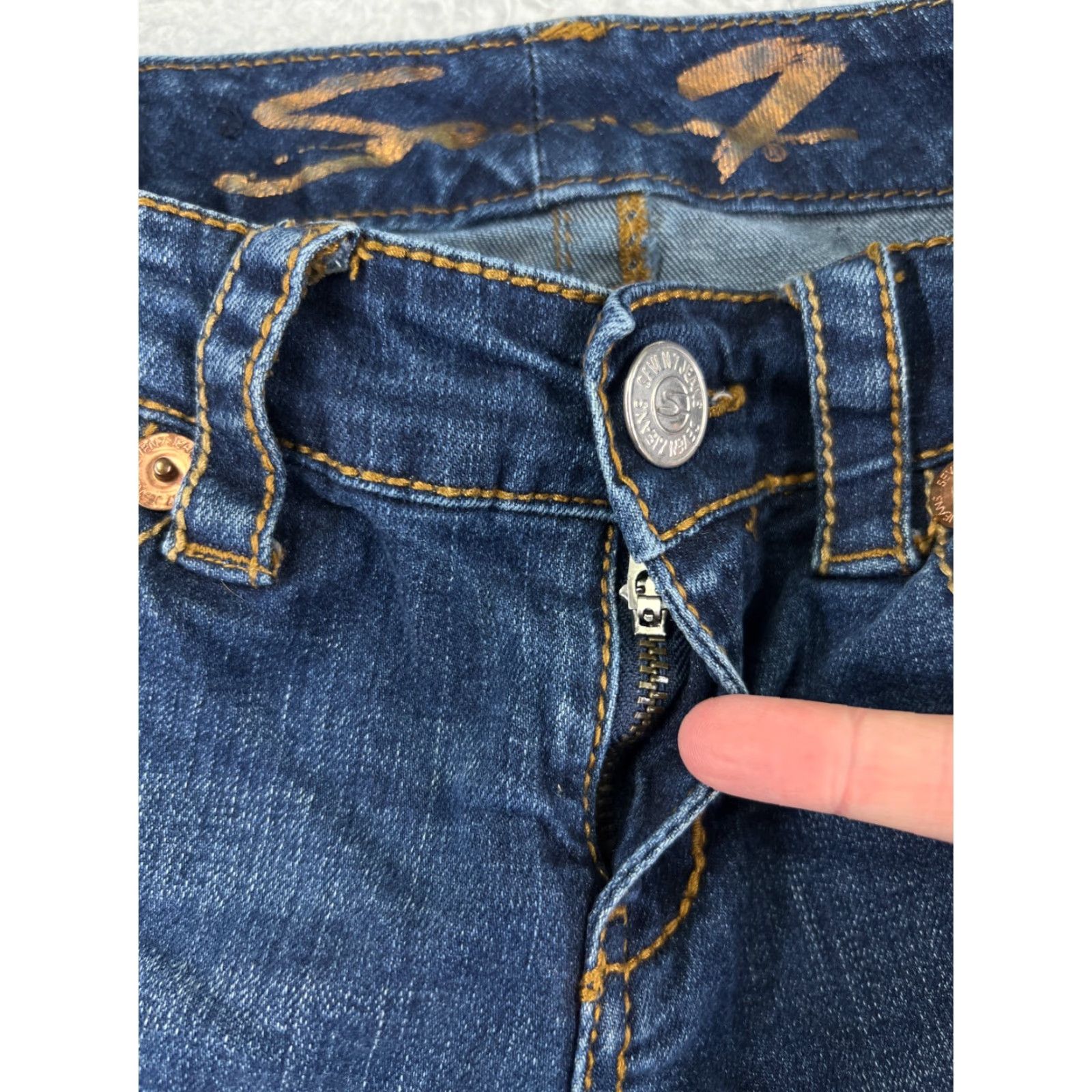 Vintage Seven7 Jeans Women Bootcut Denim Blue 28 30in Regular Cotton Blend 5-Pocket Low Rise Vintage? No. (Adjust) Size 28" / US 6 / IT 42 - 5 Thumbnail