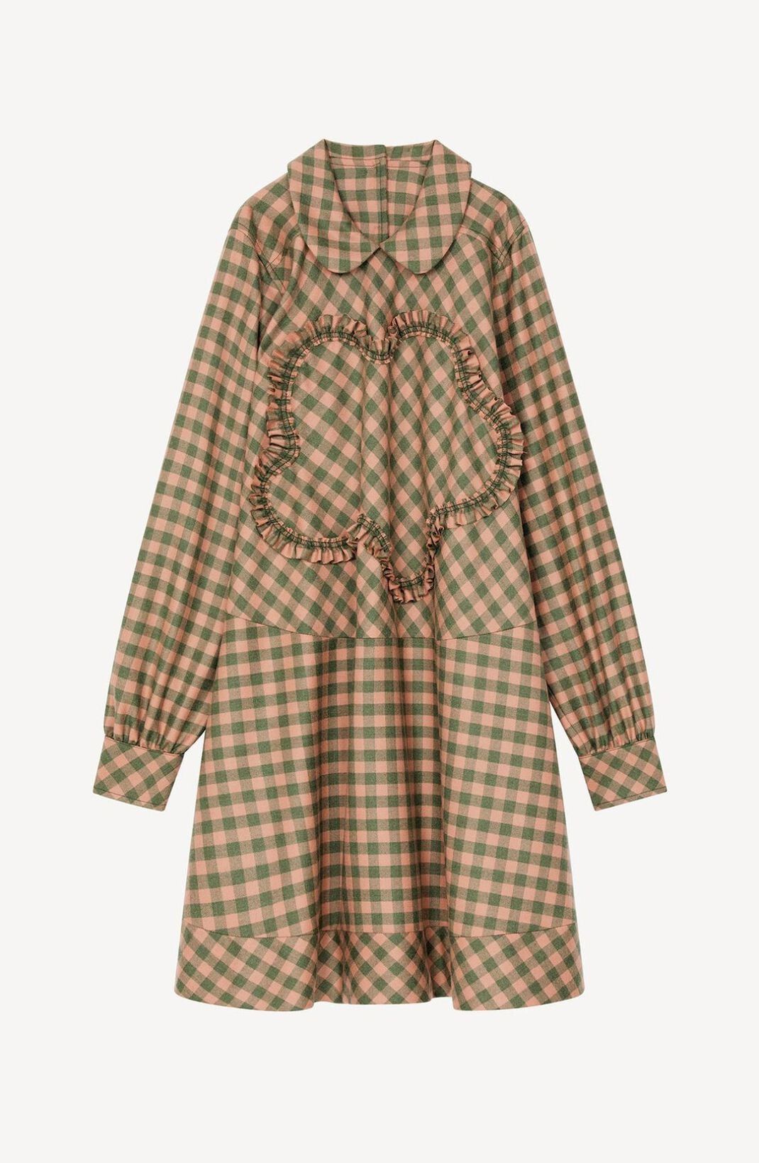 Kenzo o1y1025 Mini Dress in Antique Rose/Green Size S / US 4 / IT 40 - 1 Thumbnail