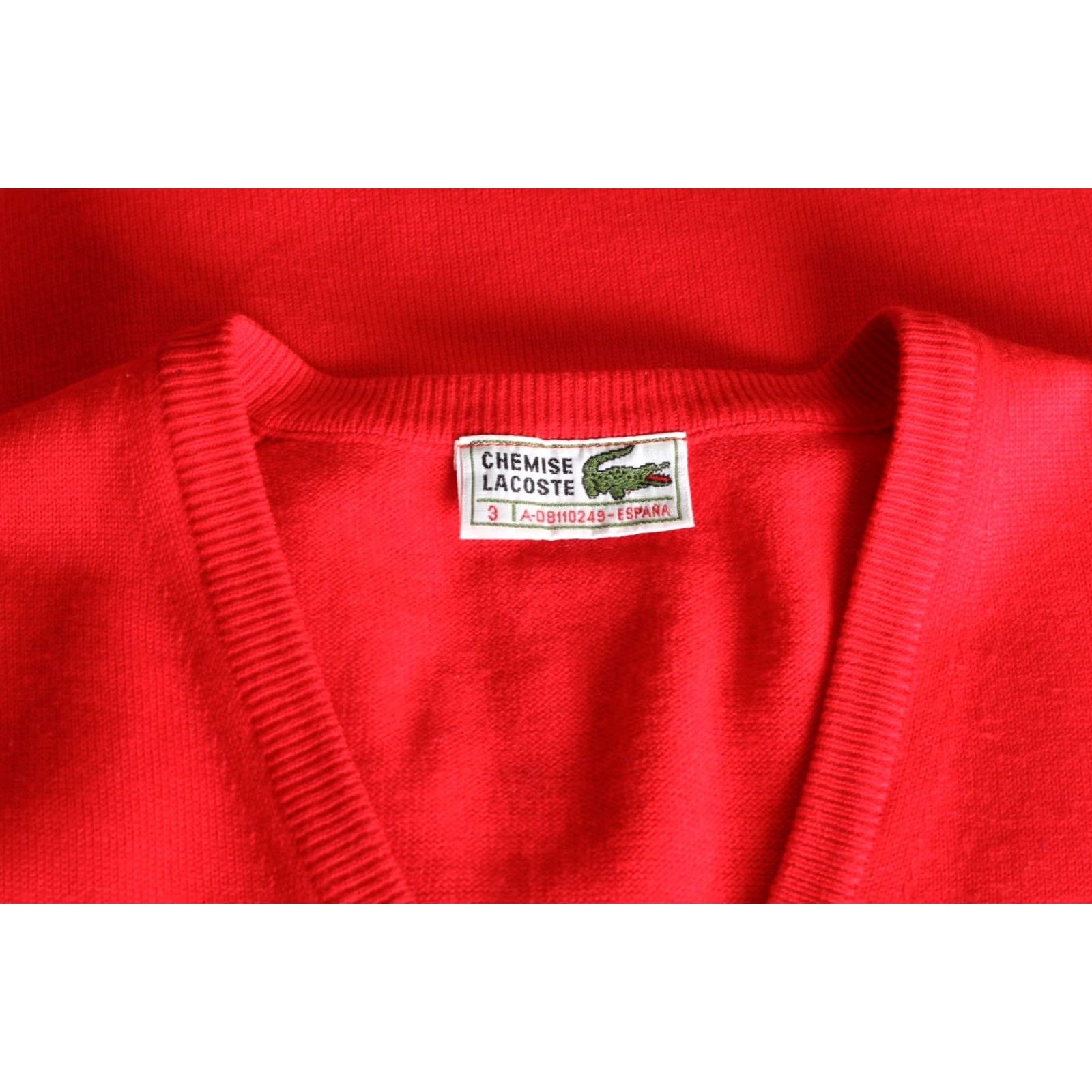 Lacoste LACOSTE CHEMISE V Neck Sleeveless Vest Waistcoat Men Size 3 / S Red Vintage Logo Jumper Vest Size US S / EU 44-46 / 1 - 5 Thumbnail