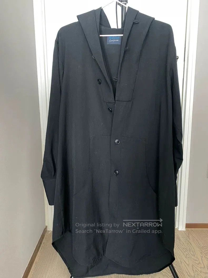 Yohji Yamamoto Wool Hooded Coat.