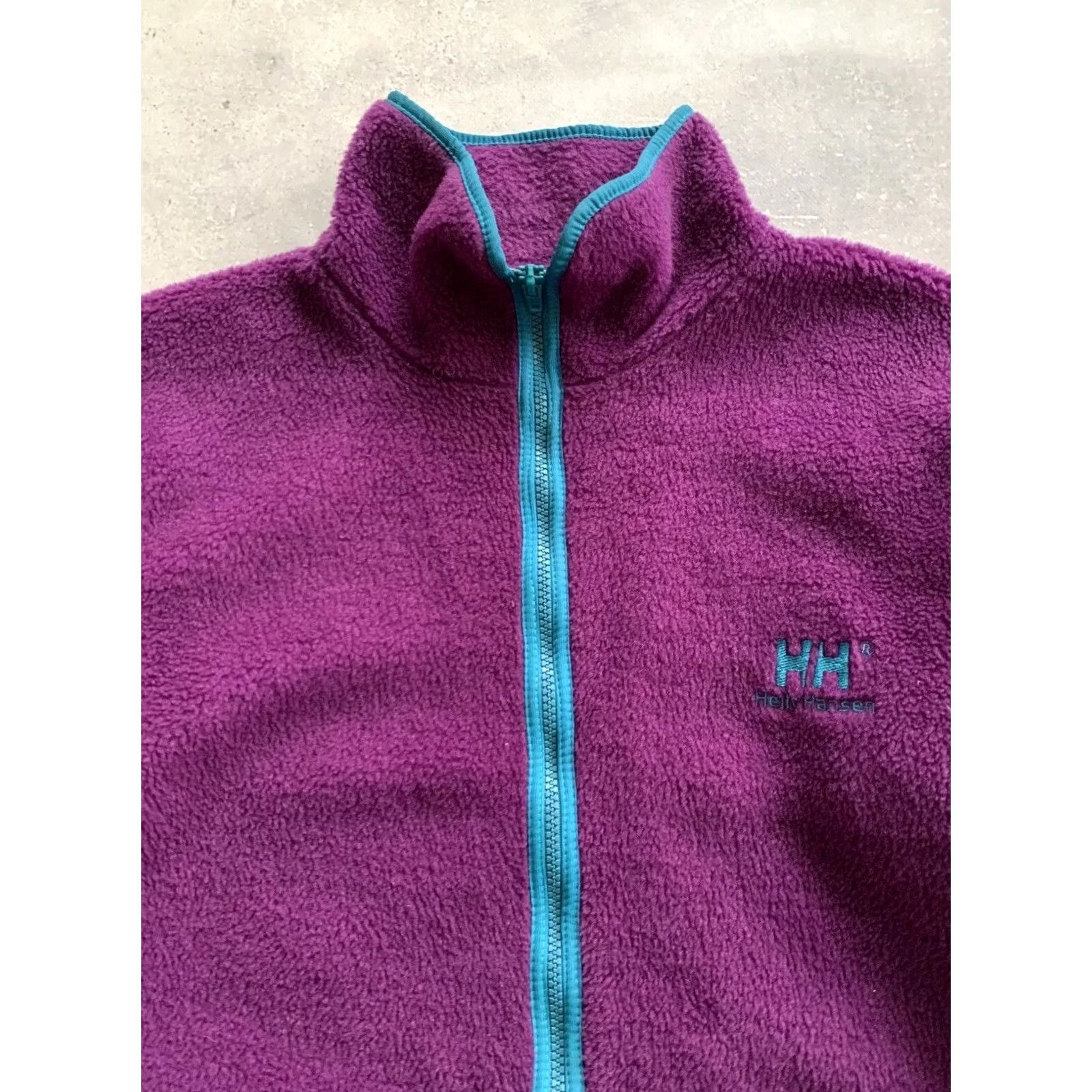 Helly Hansen VINTAGE Helly Hansen ZIP Fleece Jacket Mens L Purple Full Zip Jacket Size L / US 10 / IT 46 - 3 Thumbnail