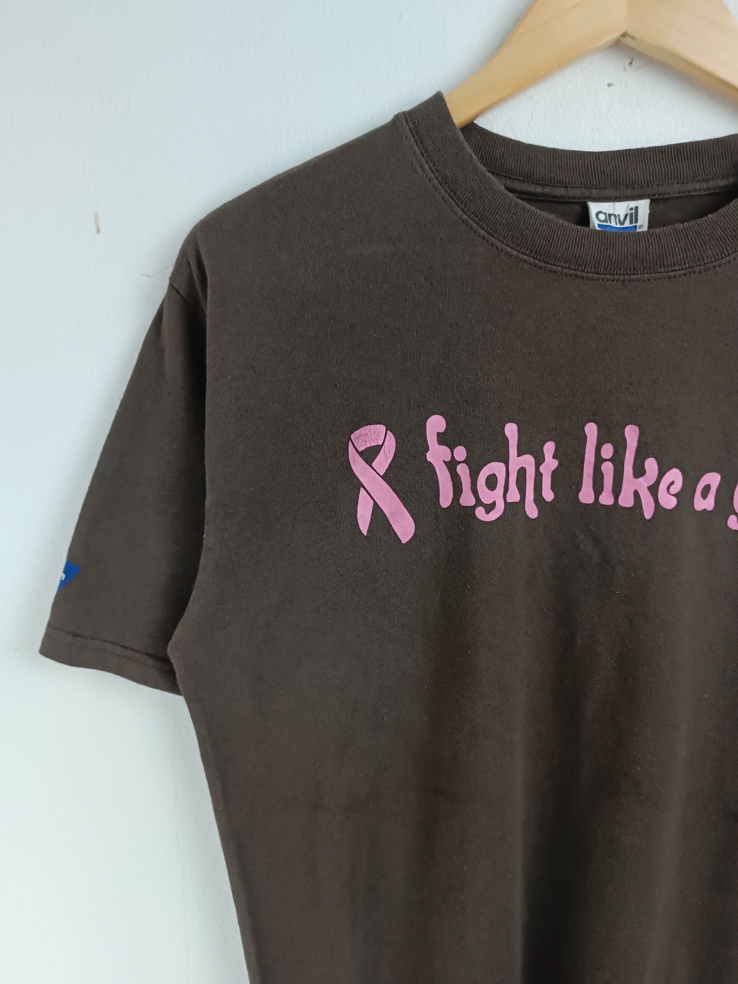 VINTAGE Y2K FIGHT LIKE A GIRL TEE ADULT HUMOR CANCER