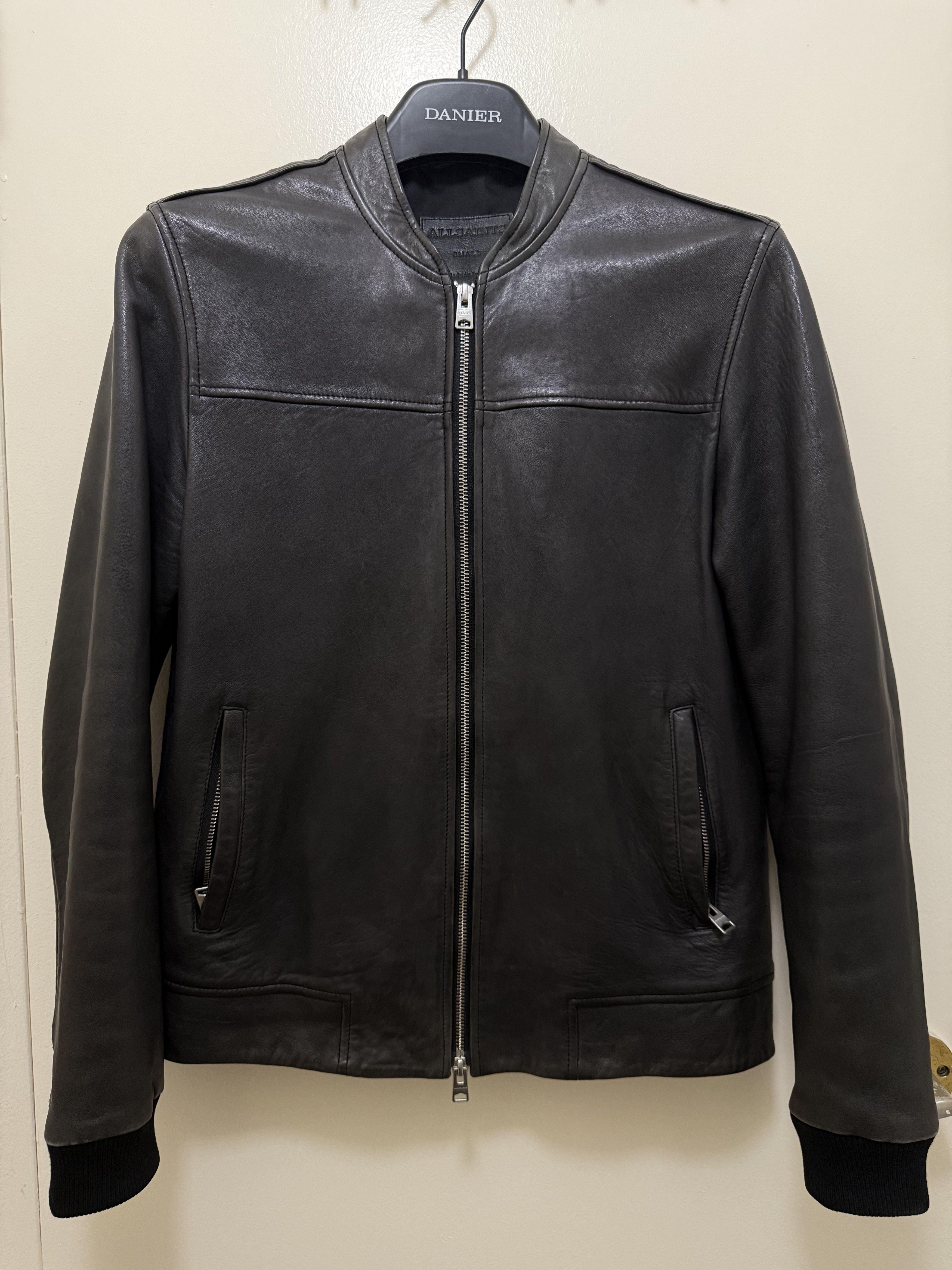 Allsaints Men's Allsaints Marsh Leather Jacket Size US S / EU 44-46 / 1 - 4 Thumbnail