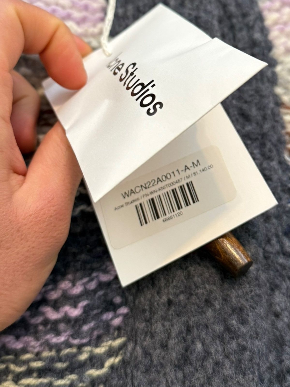Acne Studios $1,140 Toggle Mouline Yarn Wool Stripe Cardigan Size US S / EU 44-46 / 1 - 11 Thumbnail