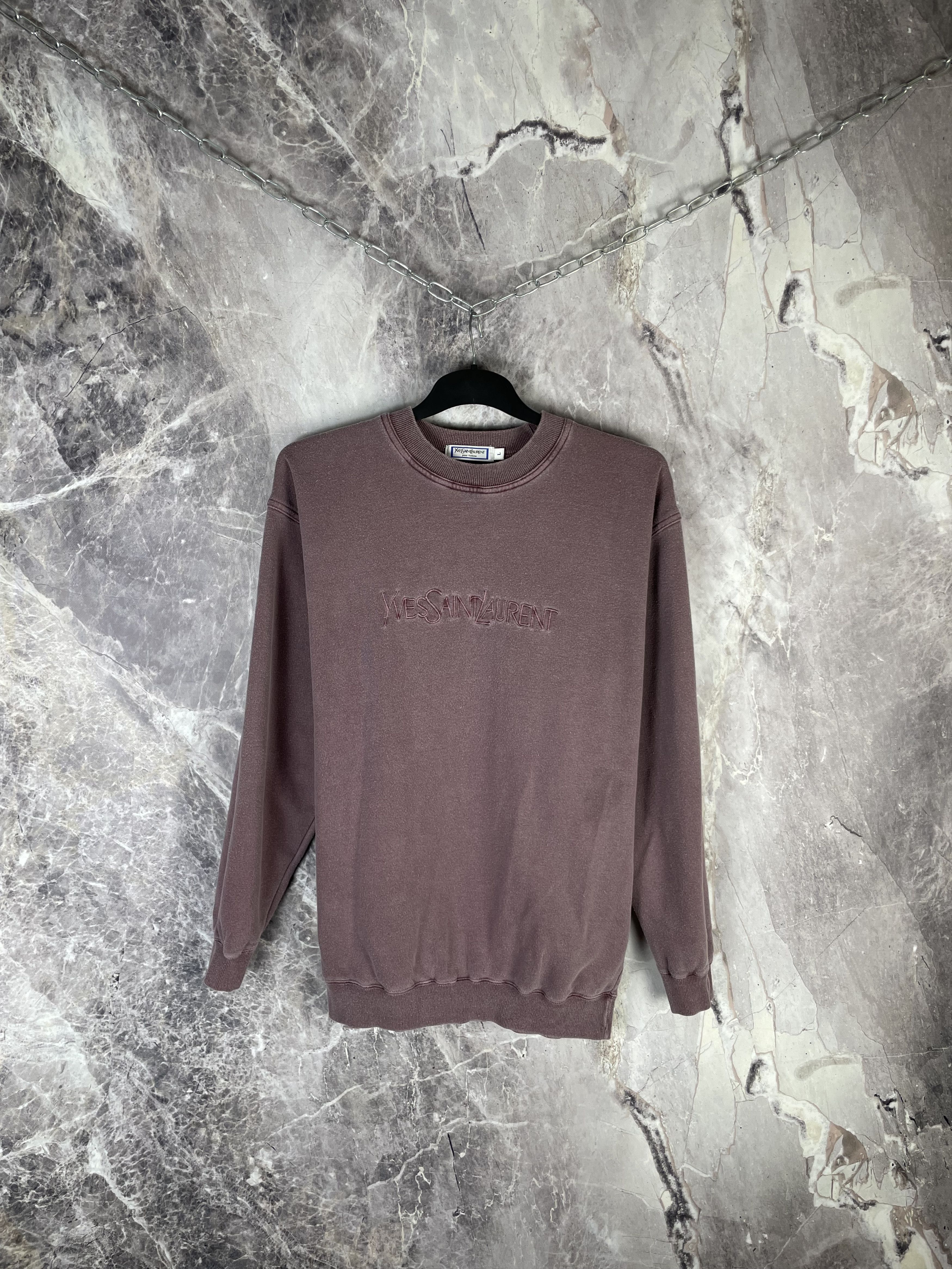 Vintage Yves Saint Laurent Men’s Sweatshirt Big Logo