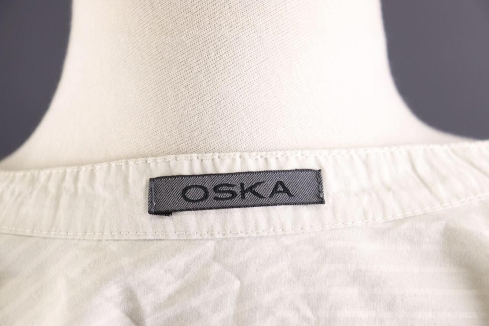 Oscar De La Renta Oska White Relaxed Stripe Tunic Shirt Dress Short Size 4 Size S / US 4 / IT 40 - 9 Thumbnail