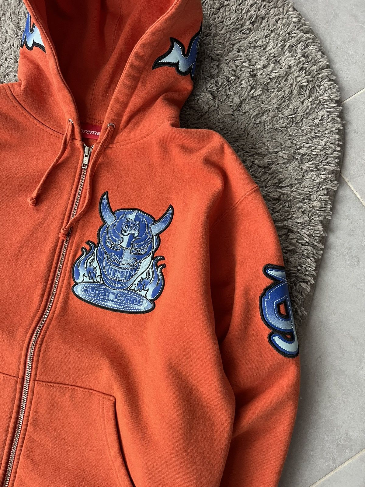 Supreme Supreme Demon Zip Up Hooded Sweatshirt Burnt Orange BIG LOGO Size US S / EU 44-46 / 1 - 9 Thumbnail