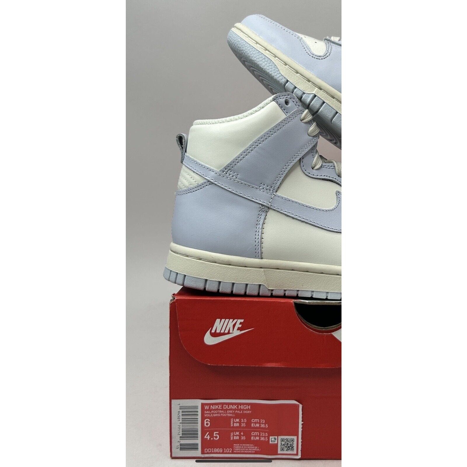 Nike Nike Dunk High WMNS “Sail/Football Grey/Ivory” 2023 Size US 6 / IT 36 - 5 Thumbnail