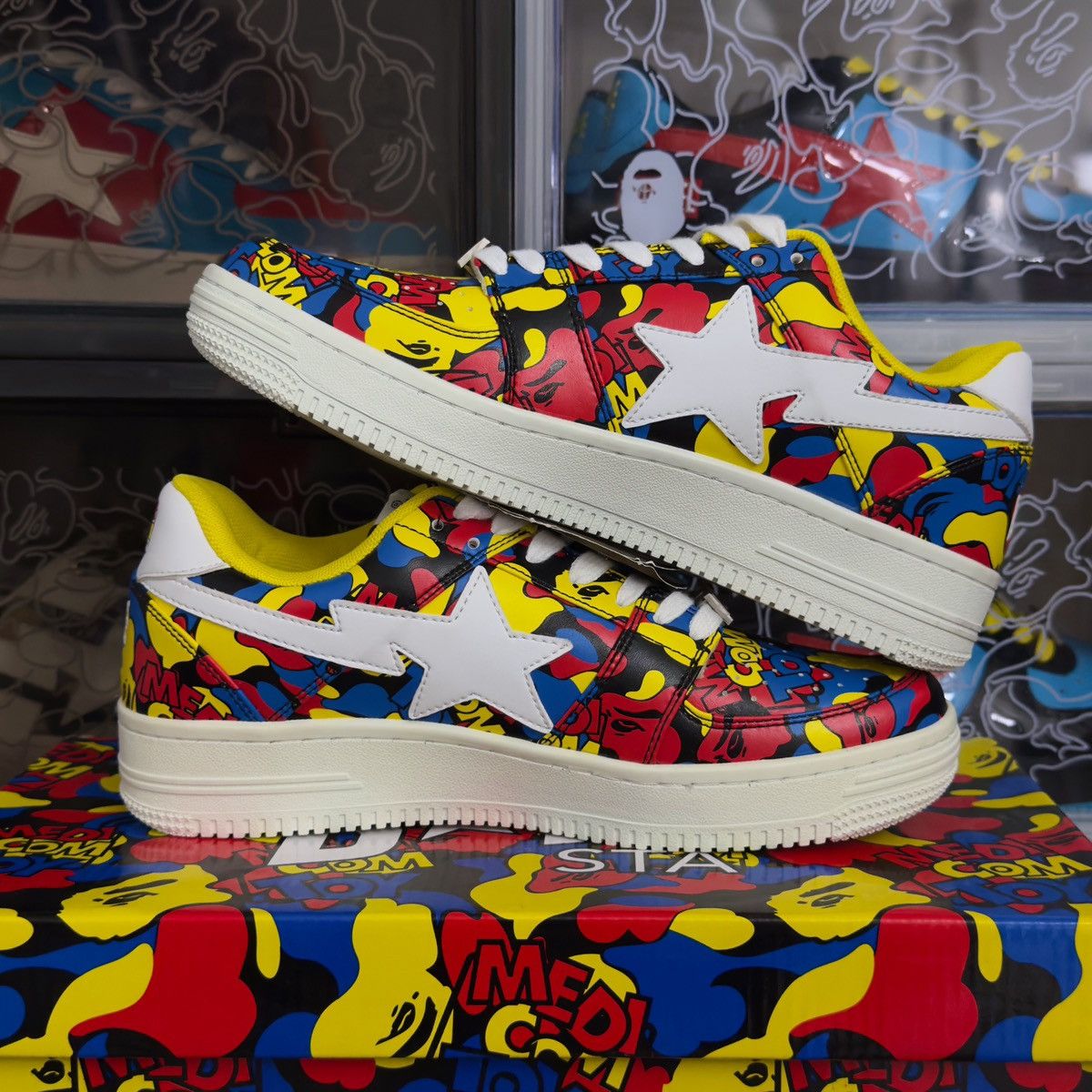 Bape A Bathing Ape Bapesta Medicom Toy All Over Camo 2020 Size US 9 / EU 42 - 6 Thumbnail
