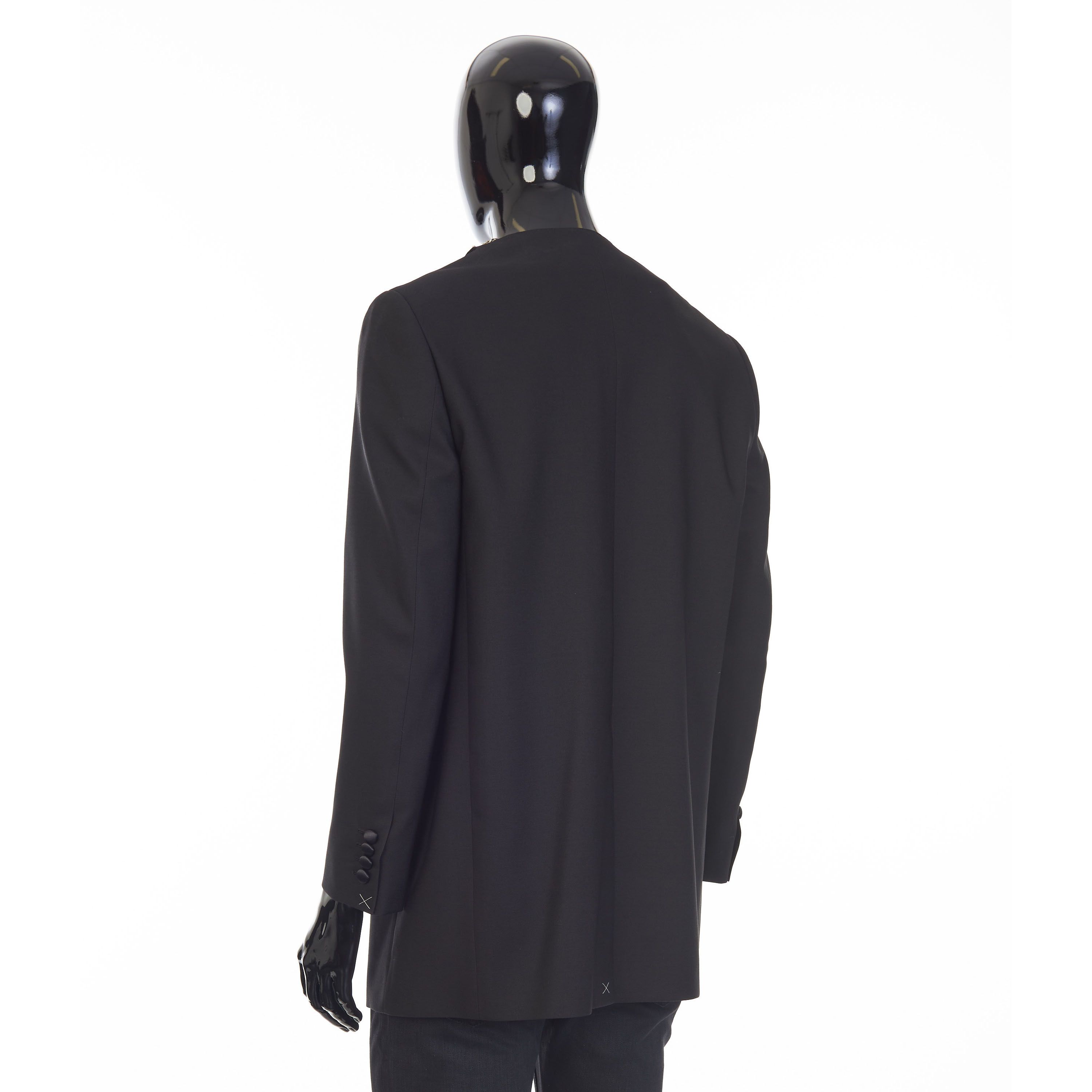 Celine Boxy Tux Jacket - Stone/Stud Embroidery, Grain De Poudre Size 38R - 4 Thumbnail
