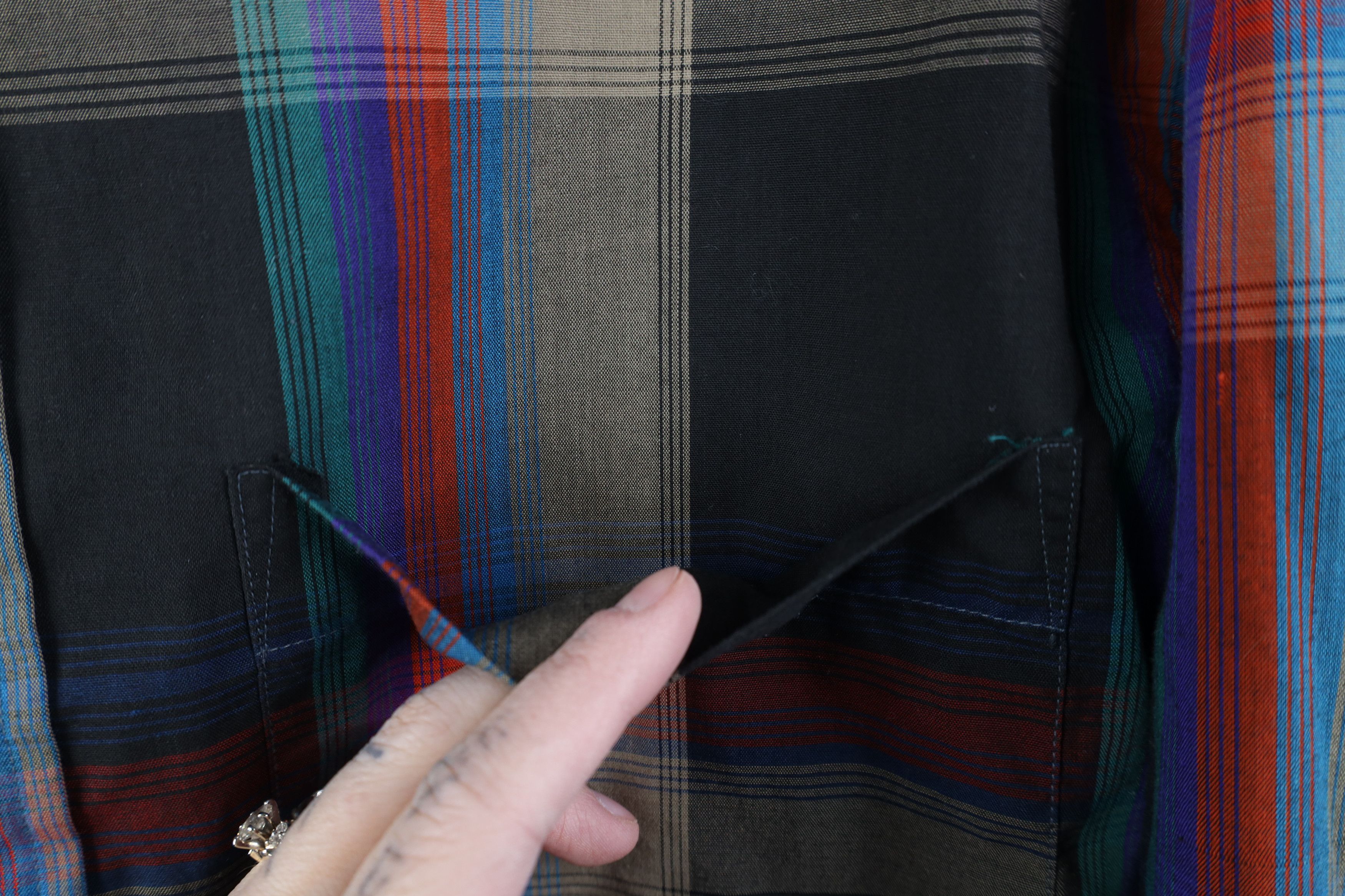 Vintage Vintage 70s 80s Streetwear Button Shirt Rainbow Plaid Size US L / EU 52-54 / 3 - 4 Thumbnail