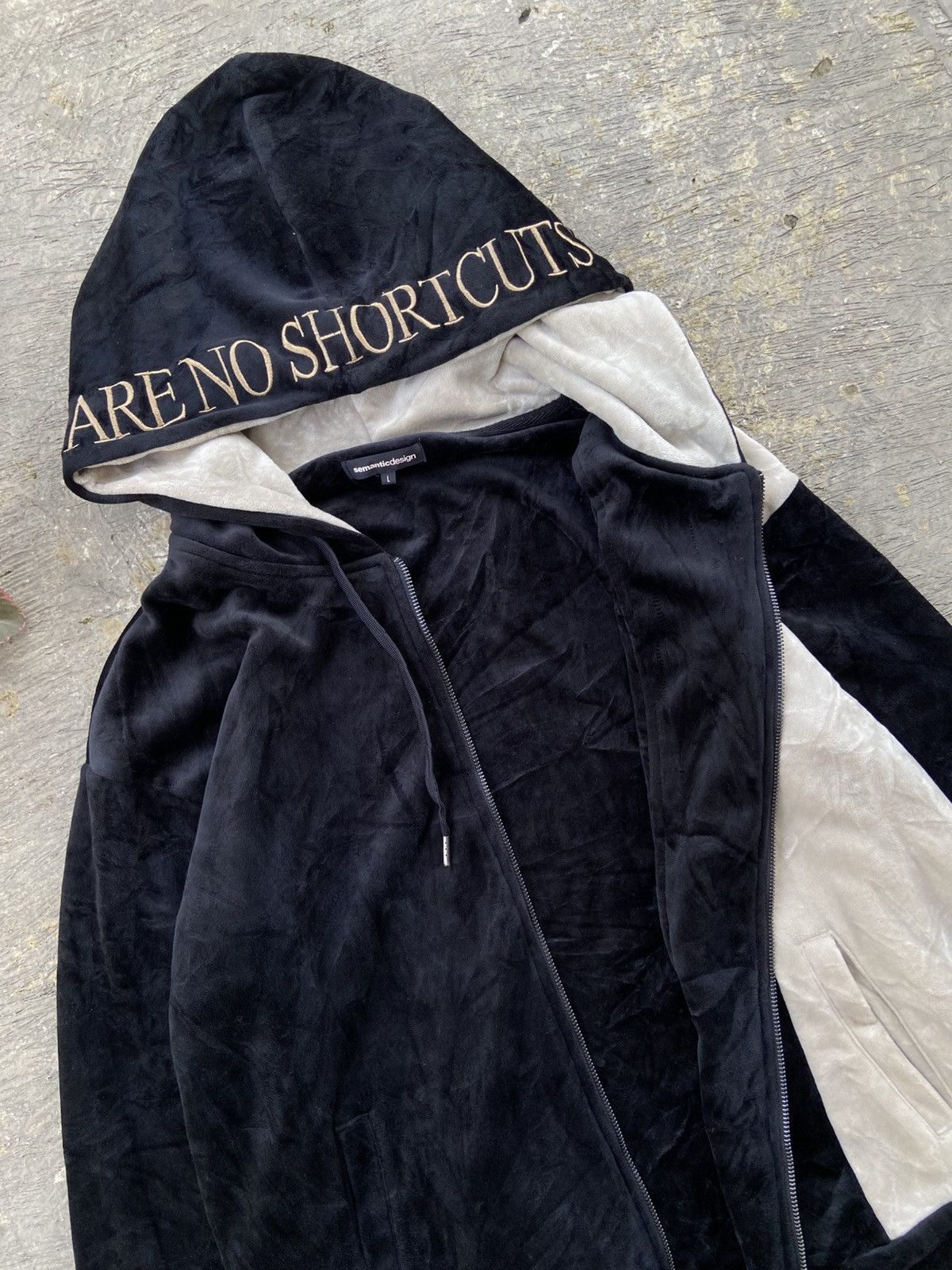 semanticdesign 2000s Semantic Design - Velvet Zip Up Hoodie Size US L / EU 52-54 / 3 - 3 Thumbnail