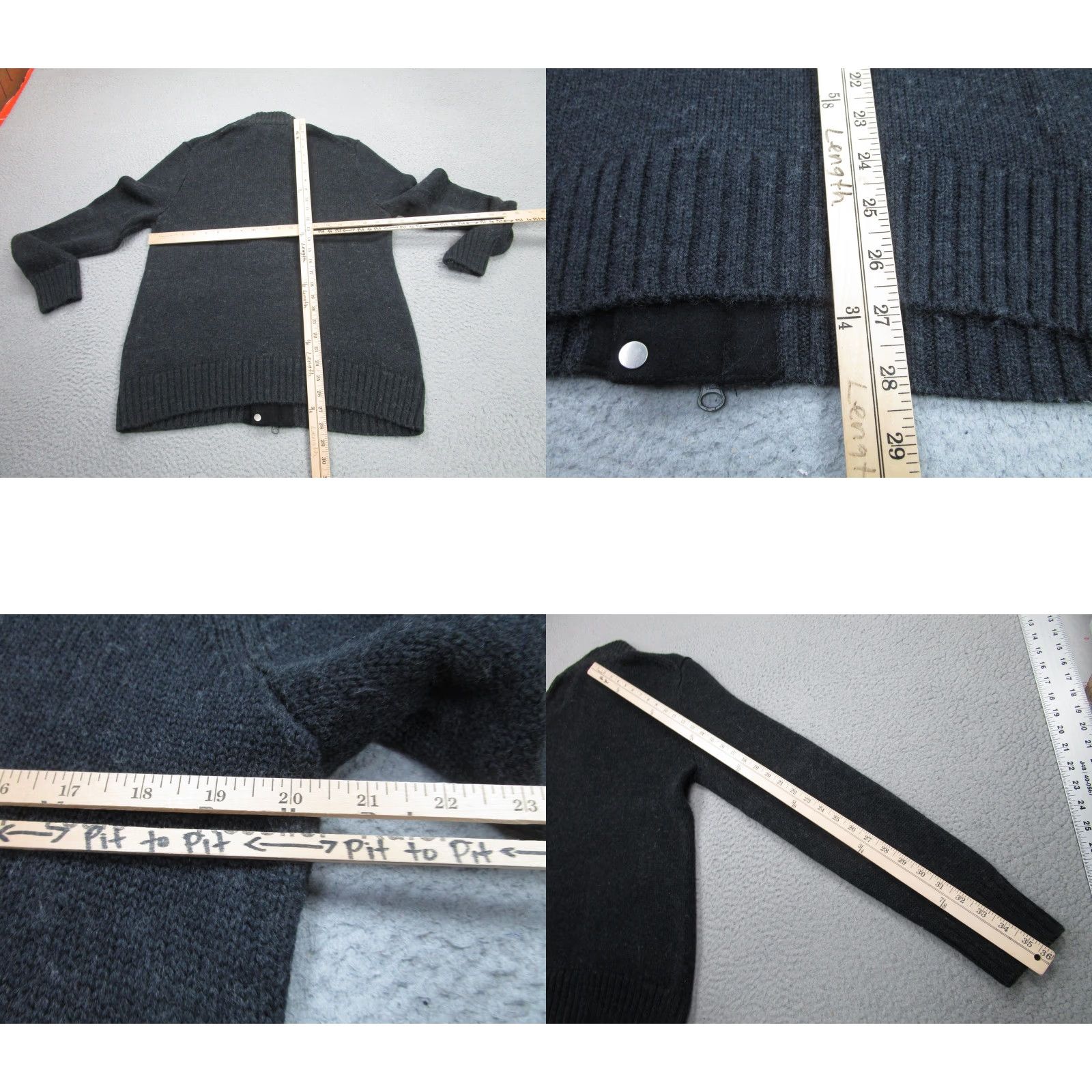 Banana Republic VINTAGE Banana Republic Sweater Mens M Gray Full Zip Wool Mock Pockets Old Money Preppy Size US M / EU 48-50 / 2 - 8 Thumbnail