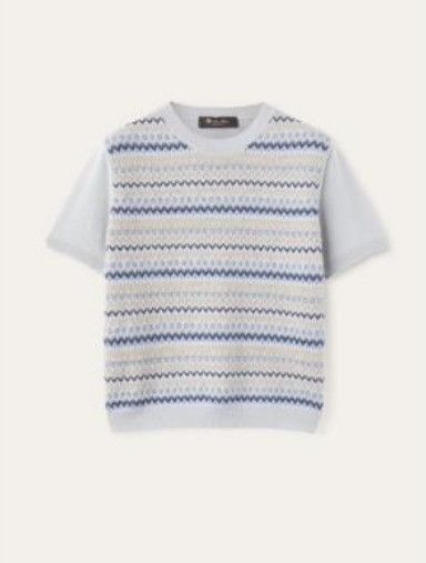 Loro Piana o1w1db10825 FAO6306 Alpe Pile Crewneck Sweater in Light Blue Size XS / US 0-2 / IT 36-38 - 1 Thumbnail