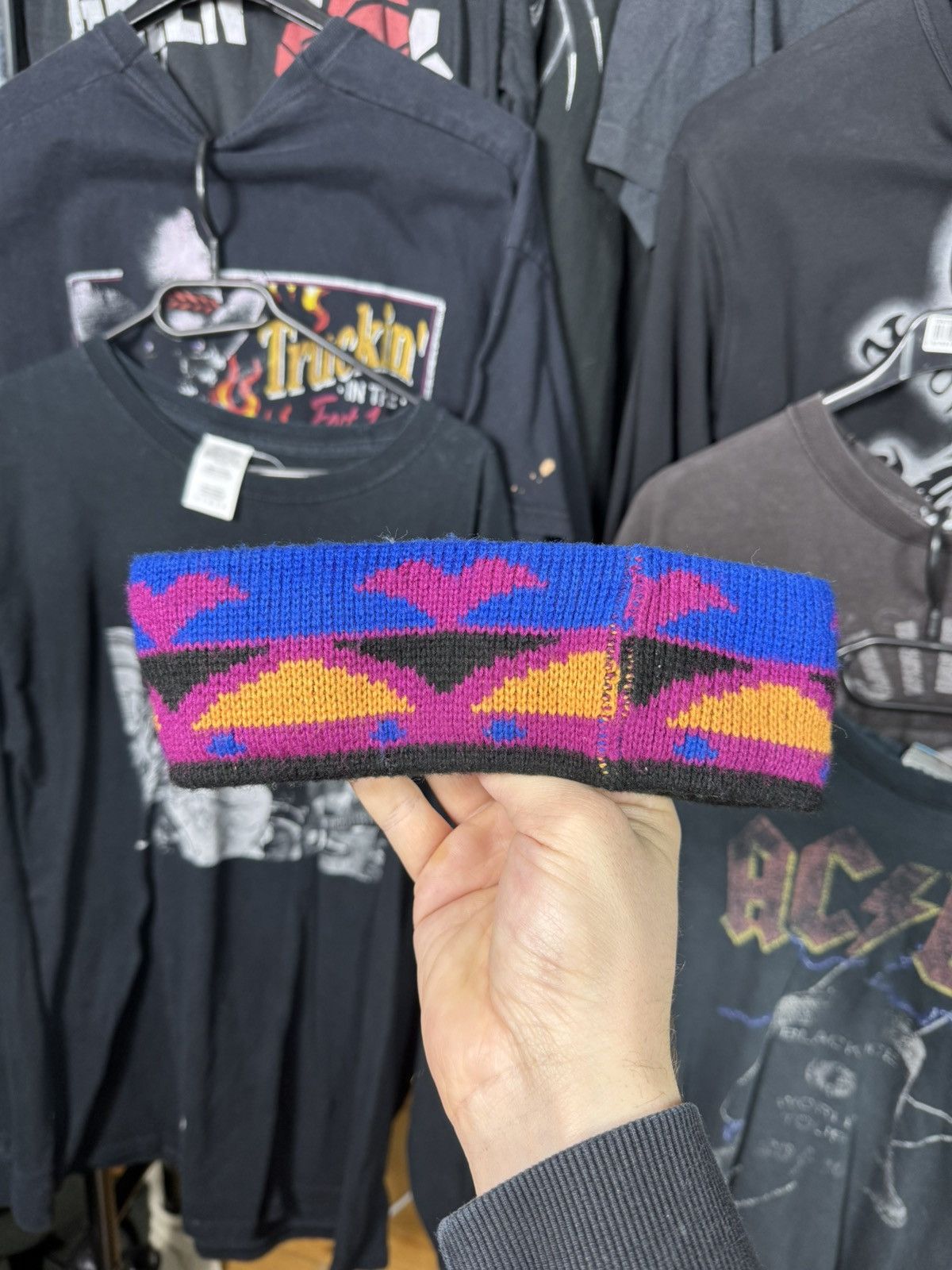 Lacoste × Vintage 80s Lacoste Handband Aztec Style Made in France Vintage Size ONE SIZE - 6 Thumbnail