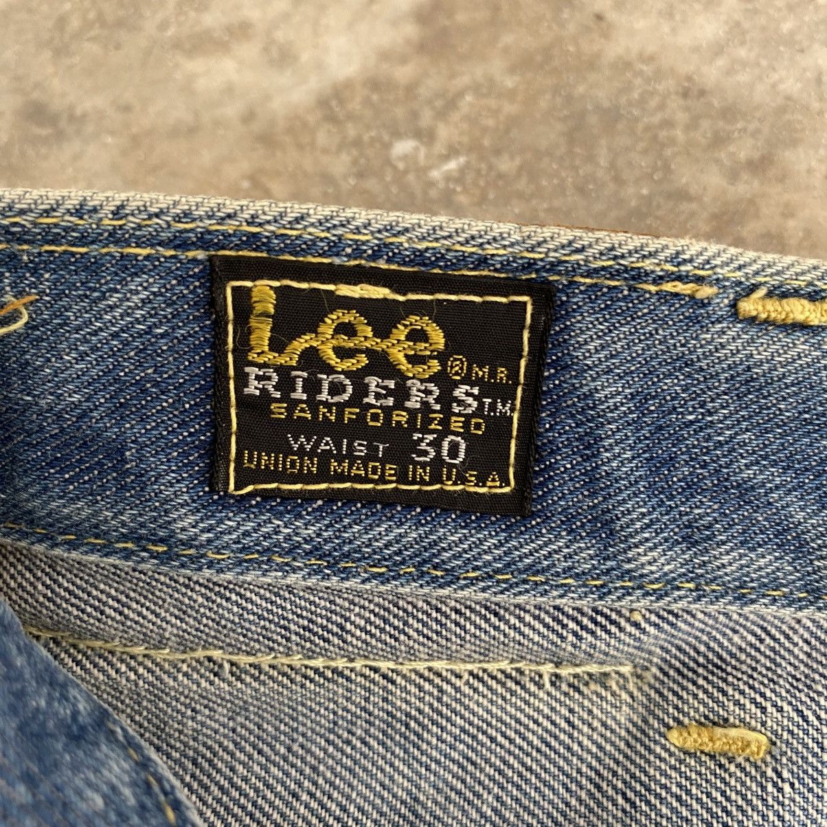 Lee Vintage 60’s Lee 101Z Faded Blue Half Selvedge Jeans Size US 30 / EU 46 - 20 Thumbnail