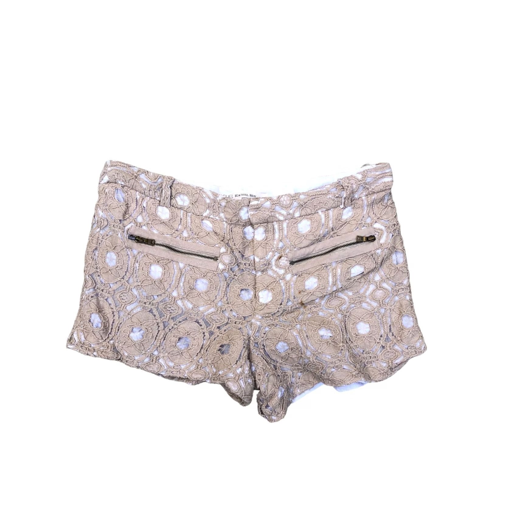 Vintage VINTAGE RACHEL ROY Lace Shorts Women's 10 Beig e Hot Pants Summer Bottoms Mens? Size 32" / US 10 / IT 46 - 2 Thumbnail