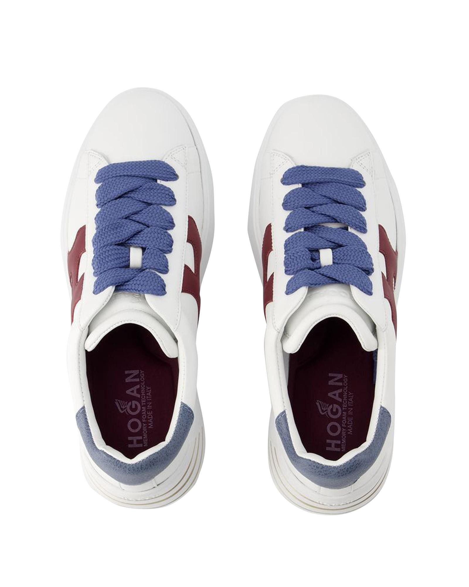 image of Hogan Luxe White Leather Sneakers, Women's (Size 11)