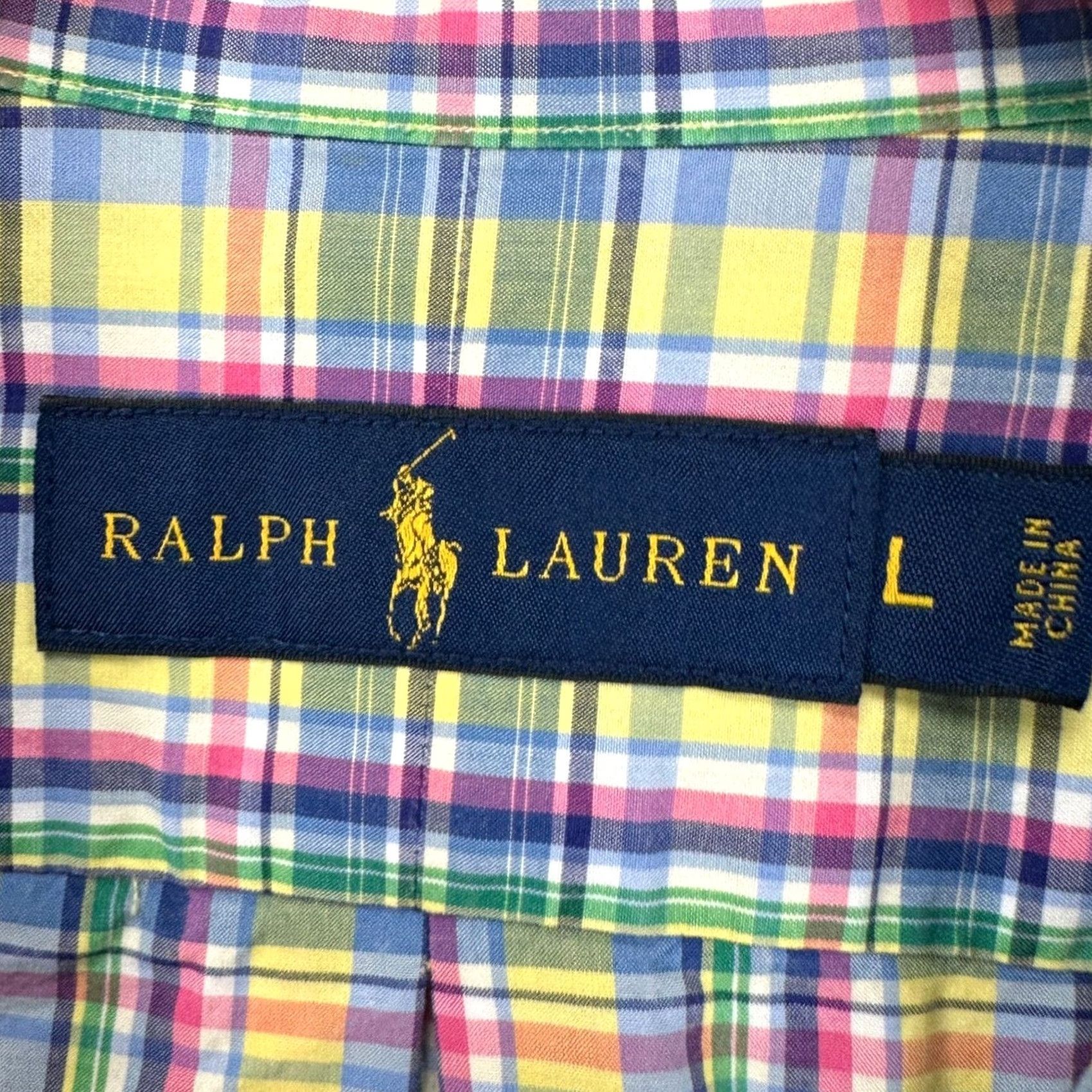 Ralph Lauren Ralph Lauren Button-Up Shirt Mens Large Multi Plaid Long Sleeve Pony Tartan Plaid Cotton Casual Winter Accessories: Breathable, 44 inch Chest Size US L / EU 52-54 / 3 - 5 Thumbnail