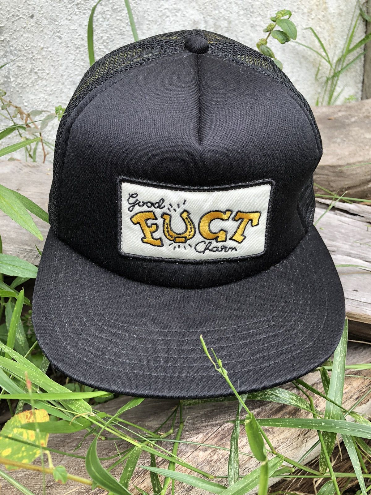 image of Fuct Good Charm Mesh Cap in Black, Men's
