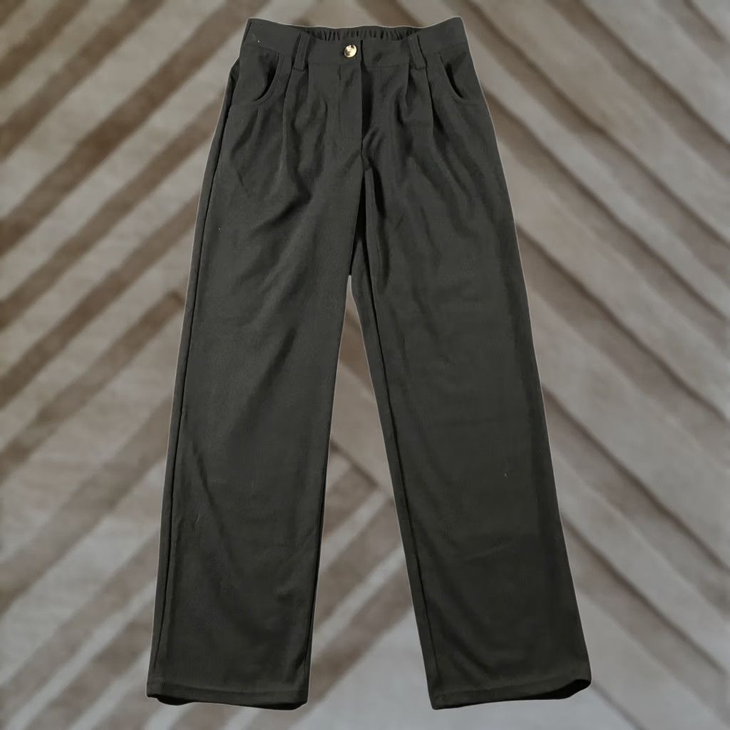 Vintage Halara Black Pleated High Waisted Straight Leg Dress Pants Womens S Regular Size 28" / US 6 / IT 42 - 1 Thumbnail