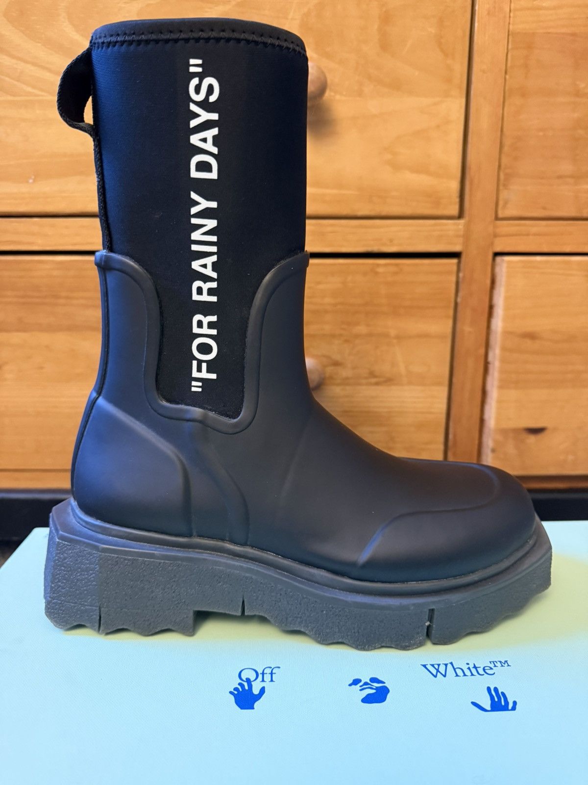 Off-White Rubber Rain Boots Size US 6 / IT 36 - 4 Thumbnail