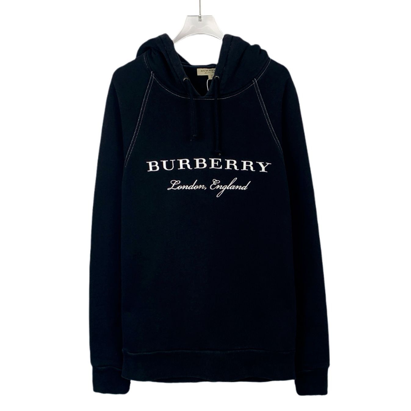 Burberry Burberry Black Cotton Embroidered Logo Hoodie XS Size XS / US 0-2 / IT 36-38 - 1 Thumbnail