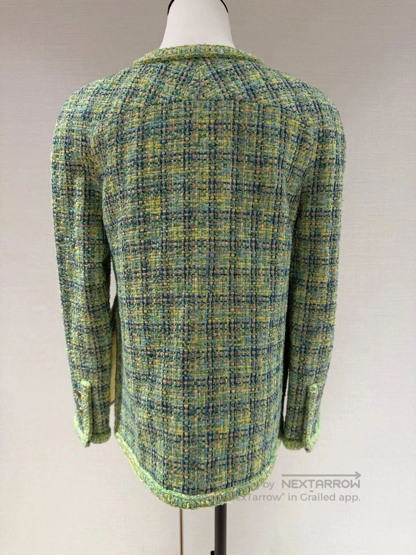 Chanel Chanel 19p Green Tweed Jacket Size 36. Size US S / EU 44-46 / 1 - 2 Thumbnail