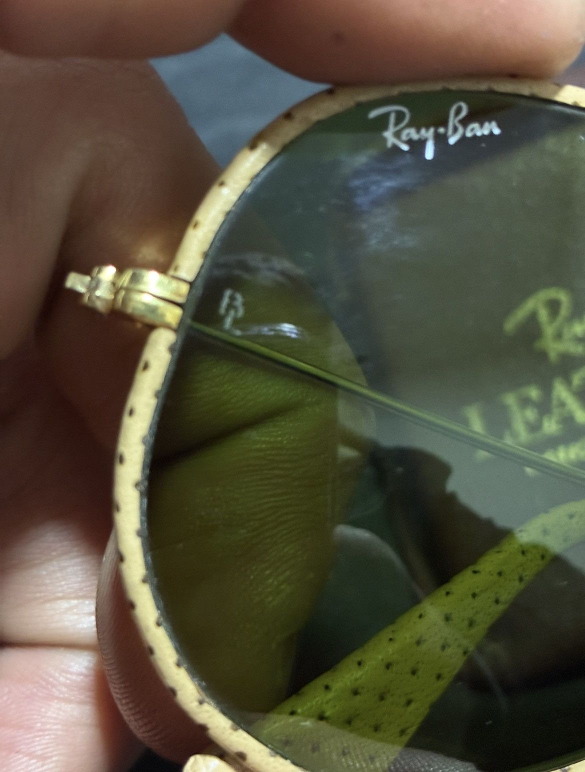 Bausch & Lomb × RayBan Vintage B&L Ray-Ban USA Leathers Aviator 58[]14 Size ONE SIZE - 7 Thumbnail
