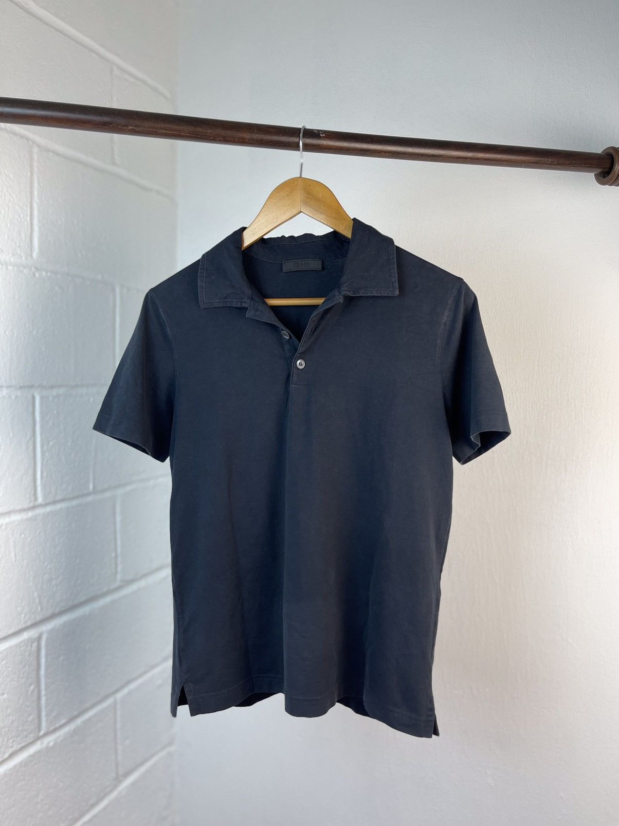 image of 2007 Prada Polo Shirt in Black, Men's (Size Small)