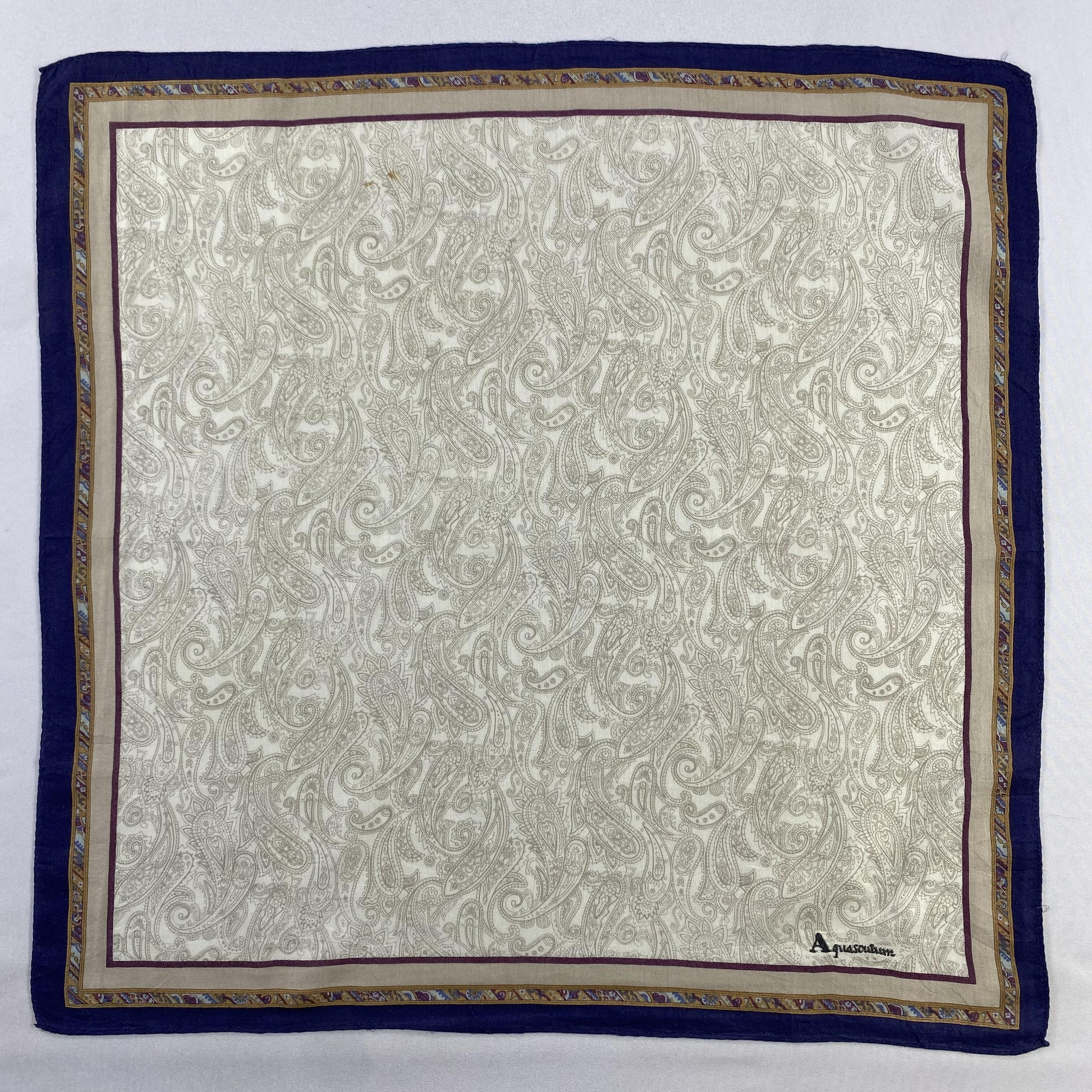Aquascutum × Vintage Aquascutum Handkerchief / Neckerchief / Bandana-P1052 Size ONE SIZE - 1 Thumbnail