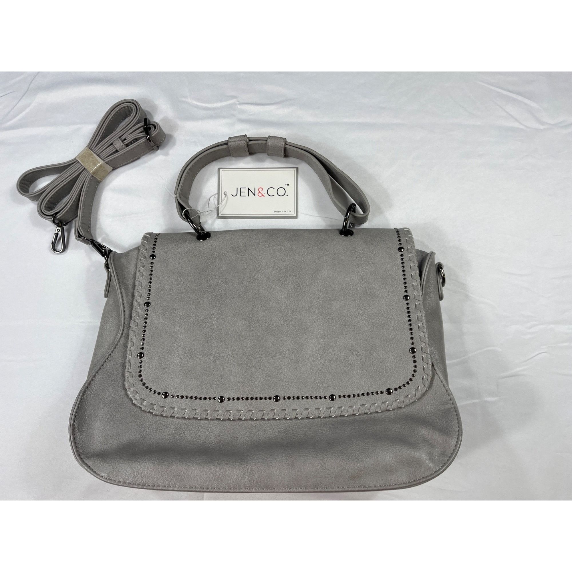 Designer Jen & Co. womens Gray Handbag NWT SKU 7199 Size ONE SIZE - 1 Thumbnail