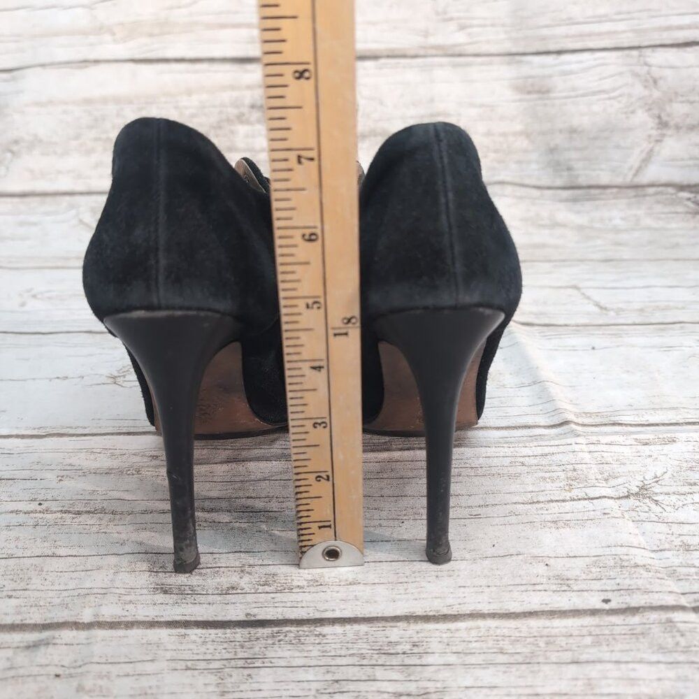 L.A.M.B. L.A.M.B. Black Suede Lace Up Stiletto Ankle Booties Women S Size US 8.5 / IT 38.5 - 5 Thumbnail