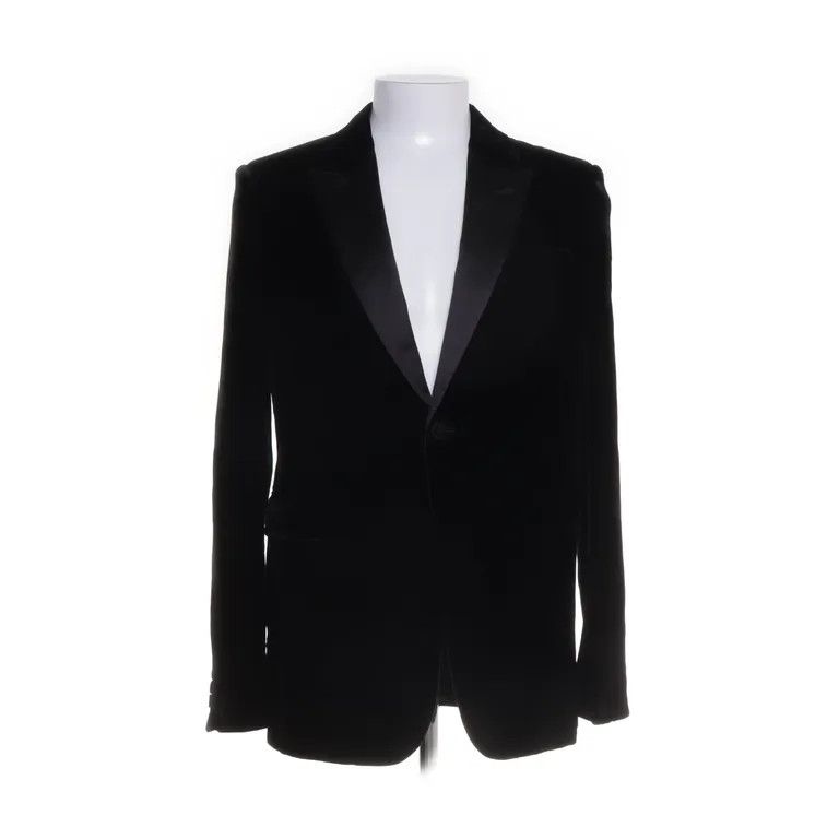 Saint Laurent Paris F/W16 Black Velvet Le Blazer Jacket by Hedi Slimane Size US M / EU 48-50 / 2 - 1 Thumbnail