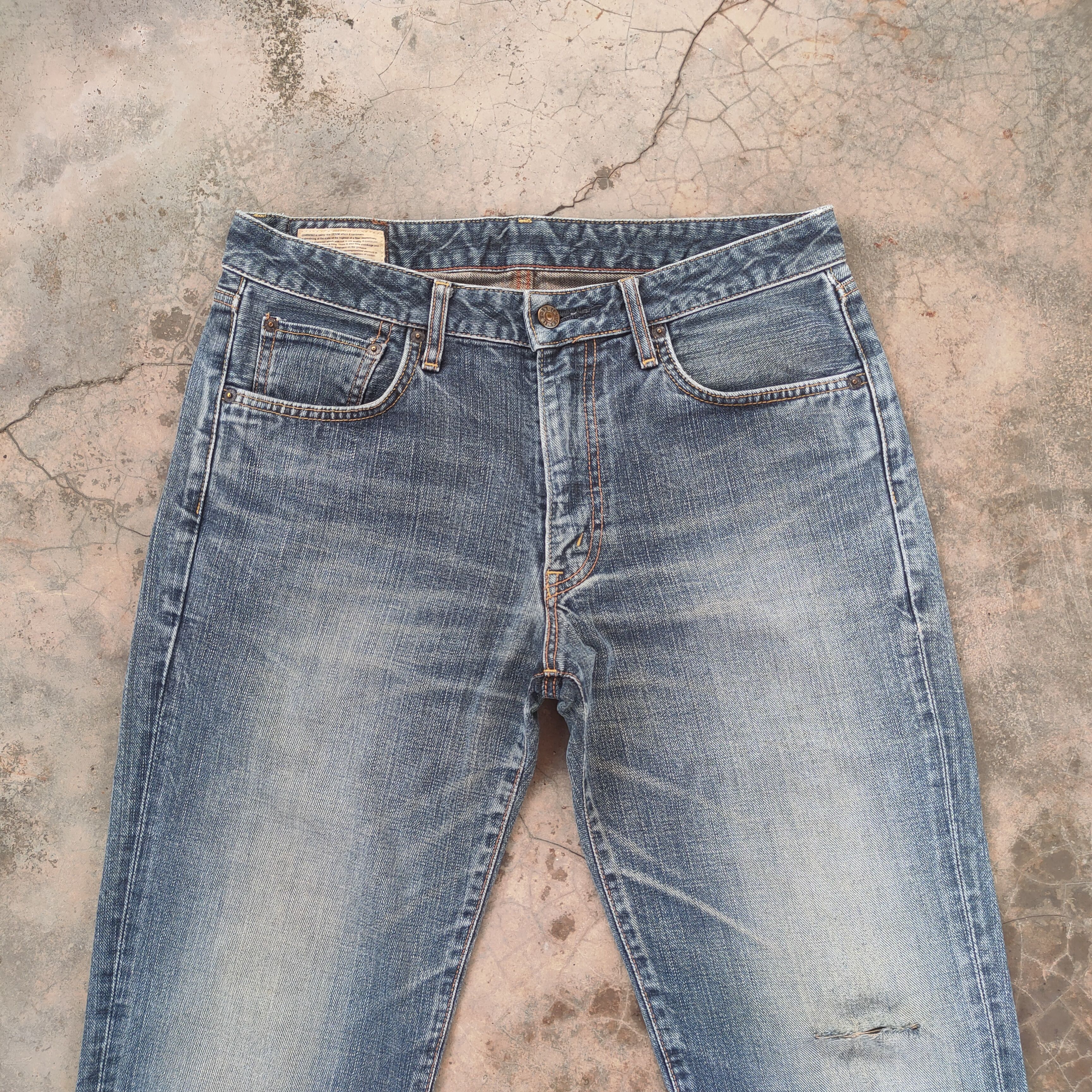 Edwin W33 VINTAGE EDWIN 503ZZ DISTRESSED DENIM JEANS PANTS Size US 33 - 3 Thumbnail