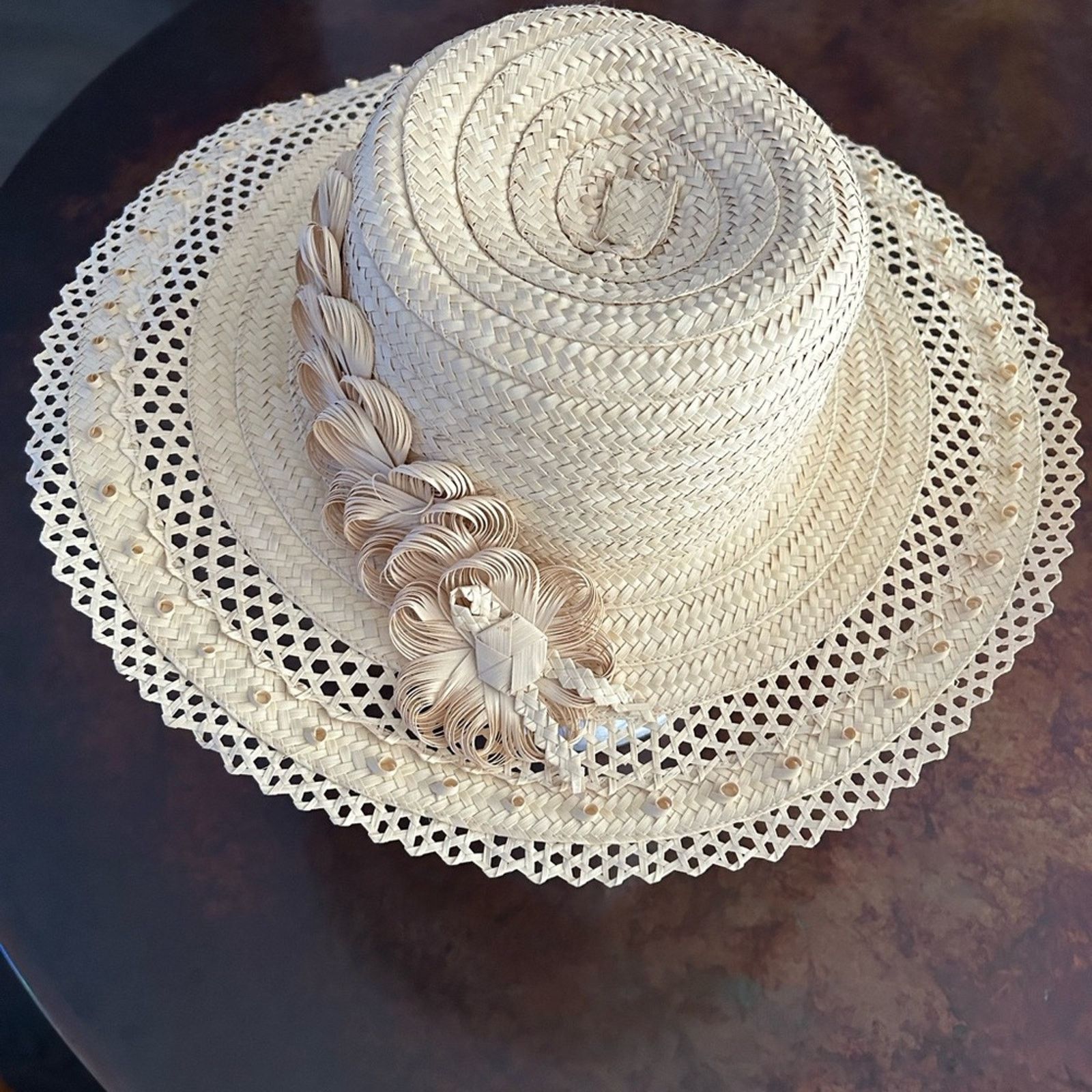 & Other Stories Handmade straw women’s hat with reticulated brim Size ONE SIZE - 1 Thumbnail