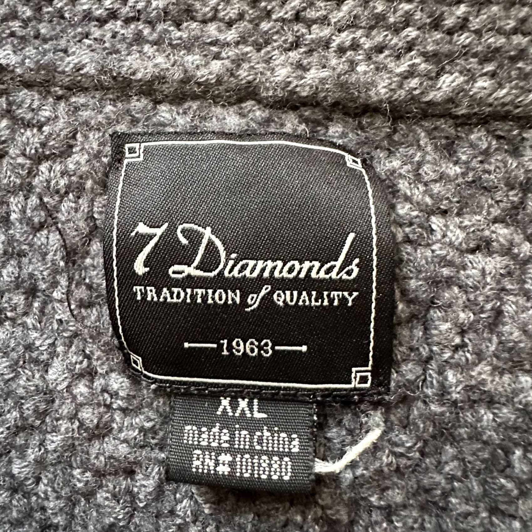Vintage 7 Diamonds Womens 2XL Cardigan Sweater Grey Long Sleeve Wool Blend Button Up Size XXL / US 16-18 / IT 52-54 - 3 Thumbnail