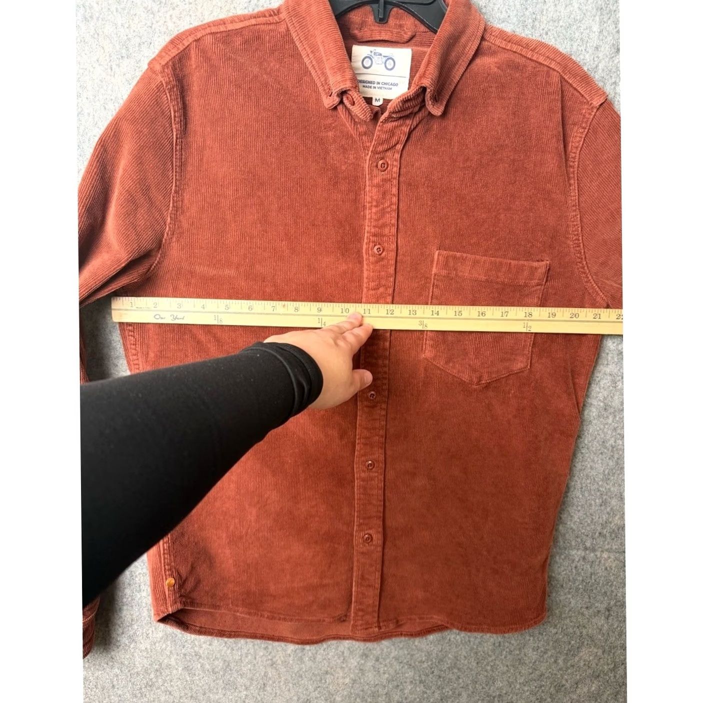 Rusty Mugsy AUBURNS Corduroy Button-Down Shirt Medium Rust Men's Size US M / EU 48-50 / 2 - 5 Thumbnail