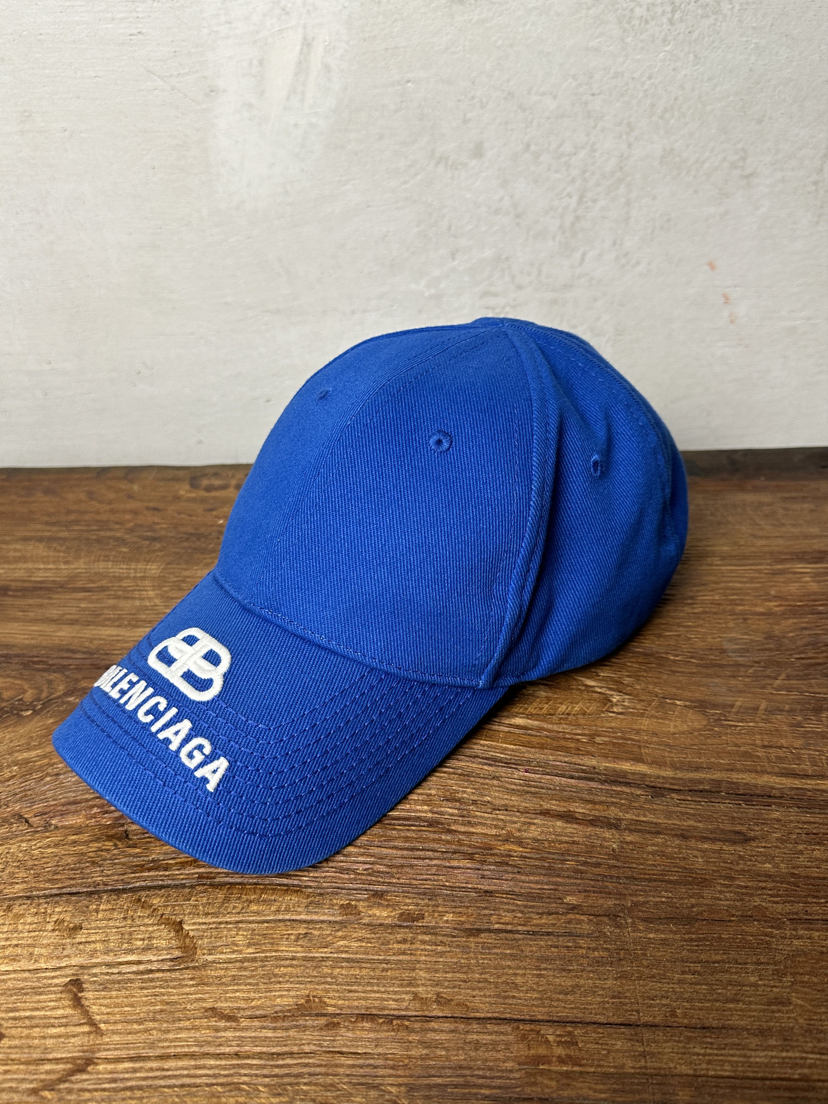 Balenciaga Balenciaga Embroidered Blue Logo Cap Size ONE SIZE - 8 Thumbnail