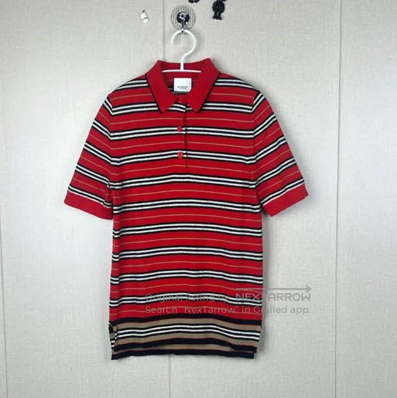 Burberry Burberry Red Striped Wool Women's T-Shirt. Size XS / US 0-2 / IT 36-38 - 1 Thumbnail