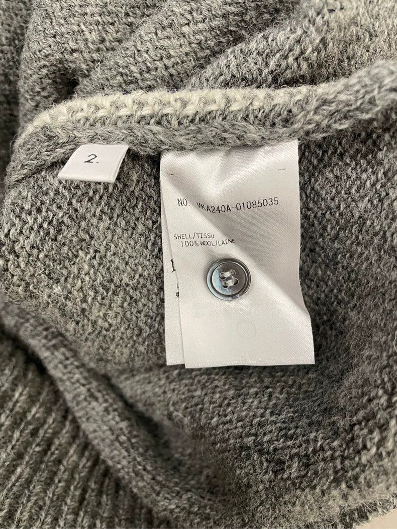 Thom Browne Thom browne Gray pocket side stripe wool round-neck sweater Size US M / EU 48-50 / 2 - 6 Thumbnail