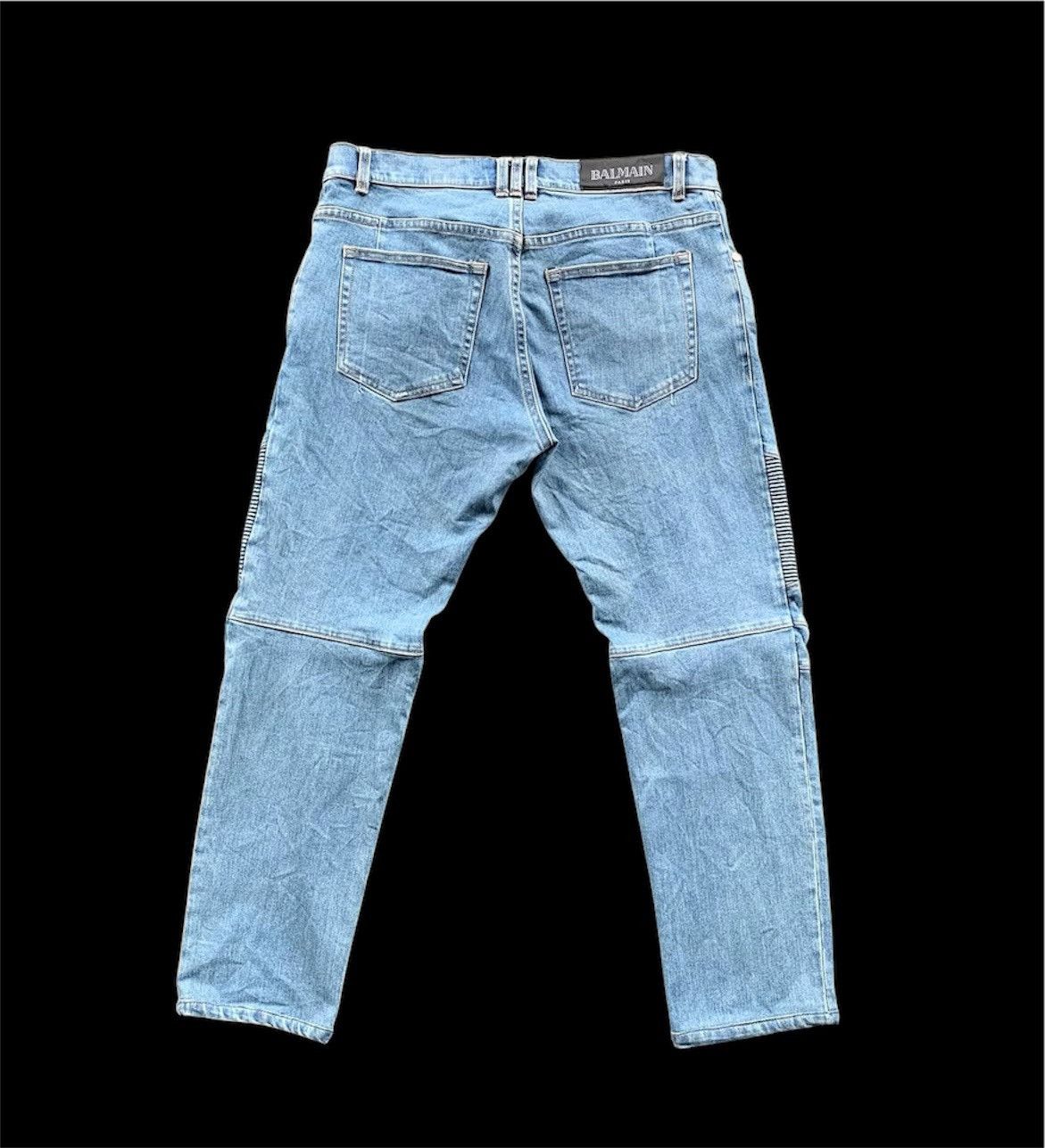 Balmain Balmain Biker Denim Washed Jeans Size US 34 / EU 50 - 3 Thumbnail