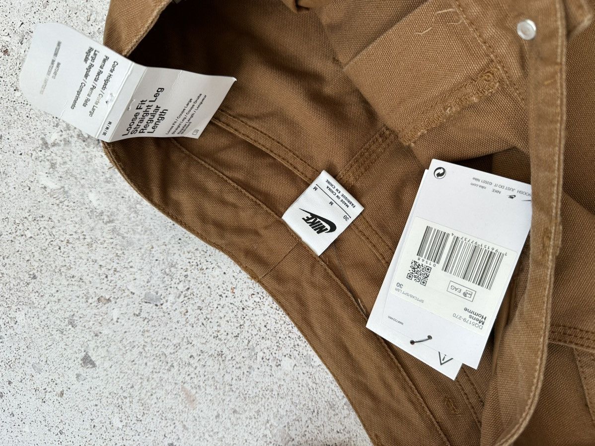 Other Nike Double Panel Heavyweight Cotton Cargo Pants Men Brown M Size US 30 / EU 46 - 8 Thumbnail