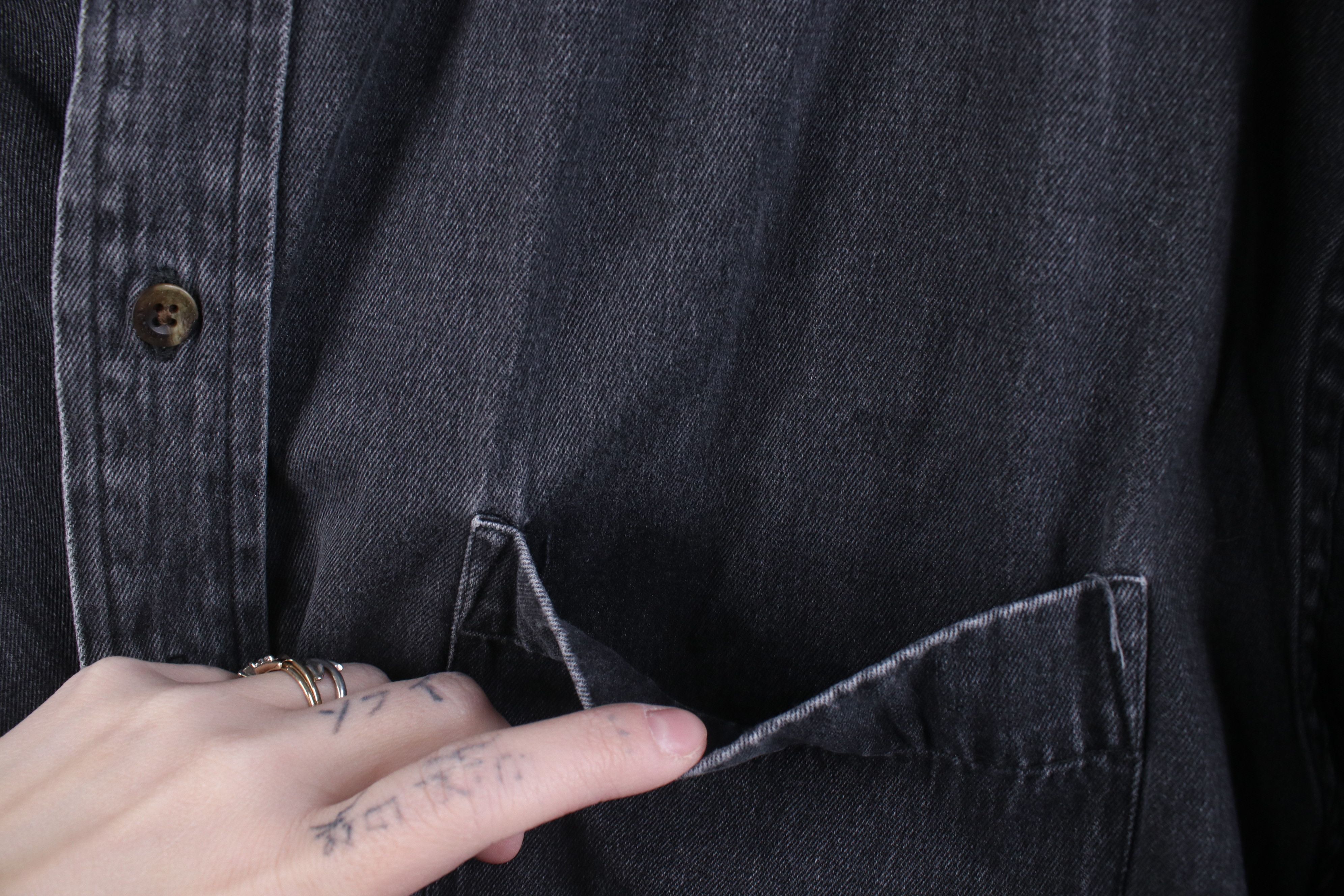 Vintage Vintage 90s Streetwear Denim Collared Button Down Shirt Size US XXL / EU 58 / 5 - 5 Thumbnail