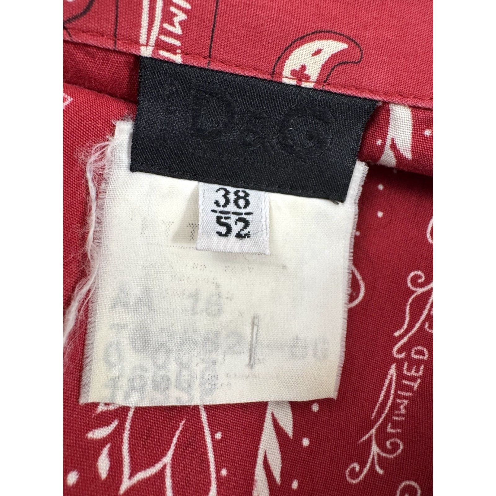 Dolce & Gabbana DOLCE&GABBANA Limited Edition Paisley Bandana Style Shirt B14 Red Men Short Sleeve 38 Regular Button-Up Size US M / EU 48-50 / 2 - 6 Thumbnail