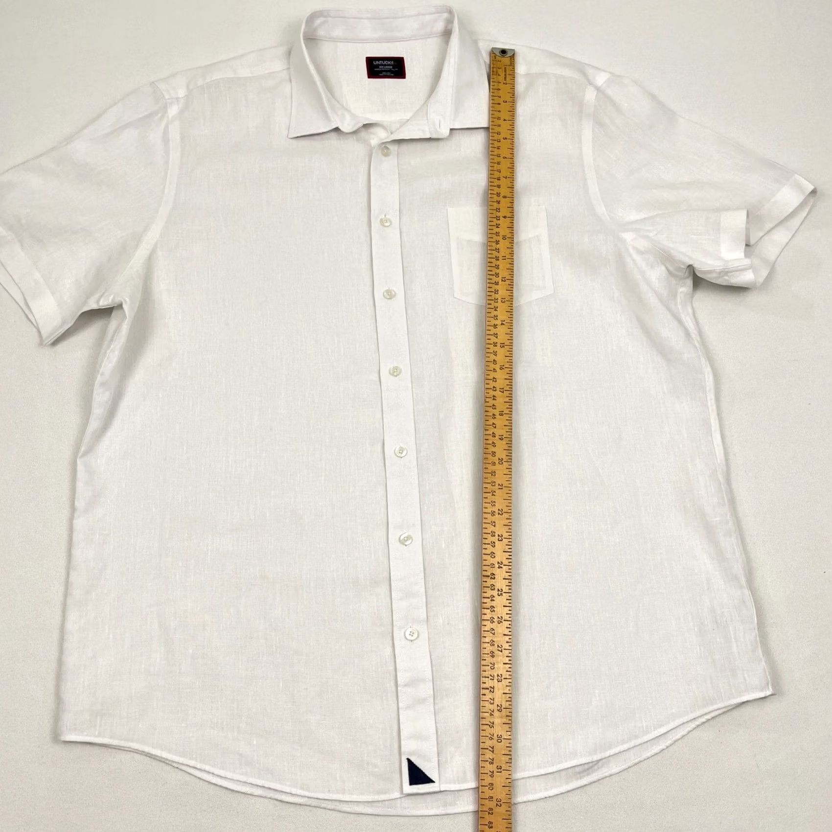 UNTUCKit UNTUCKit Shirt Mens 2XL Tall White Linen Button-Up Casual Preppy SS Shirt 2XL Tall Mens White Linen Button-Up UNTUCKit Size US XXL / EU 58 / 5 - 5 Thumbnail