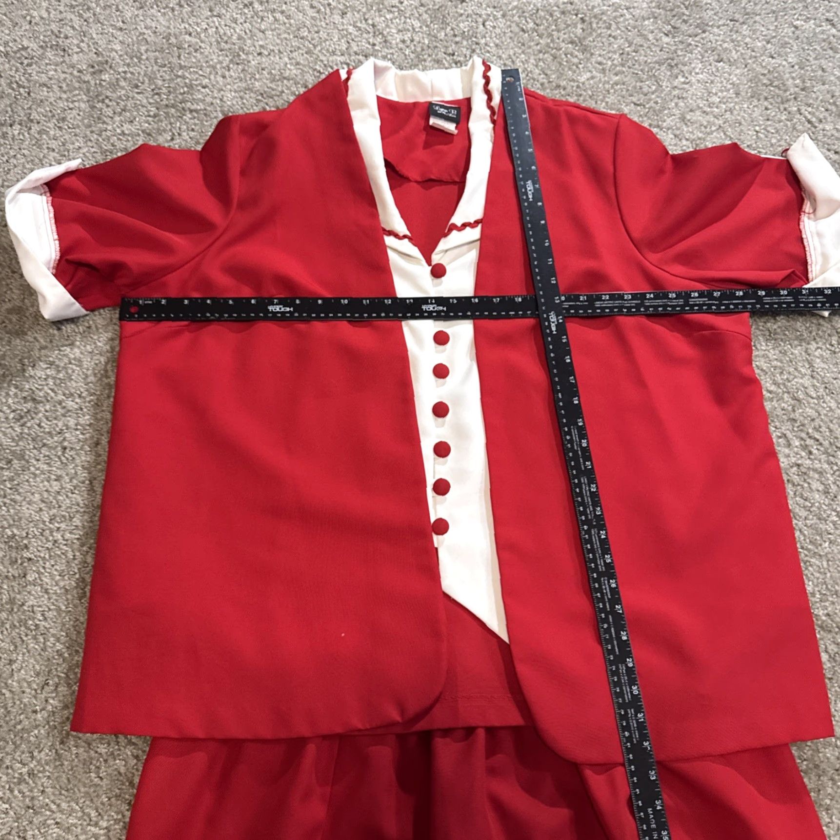Vintage VINTAGE Lynn B for Ms Lea Women’s Business Suit Blazer Skirt 2X 3X Red Women’s Size 40" / US 18 - 4 Thumbnail