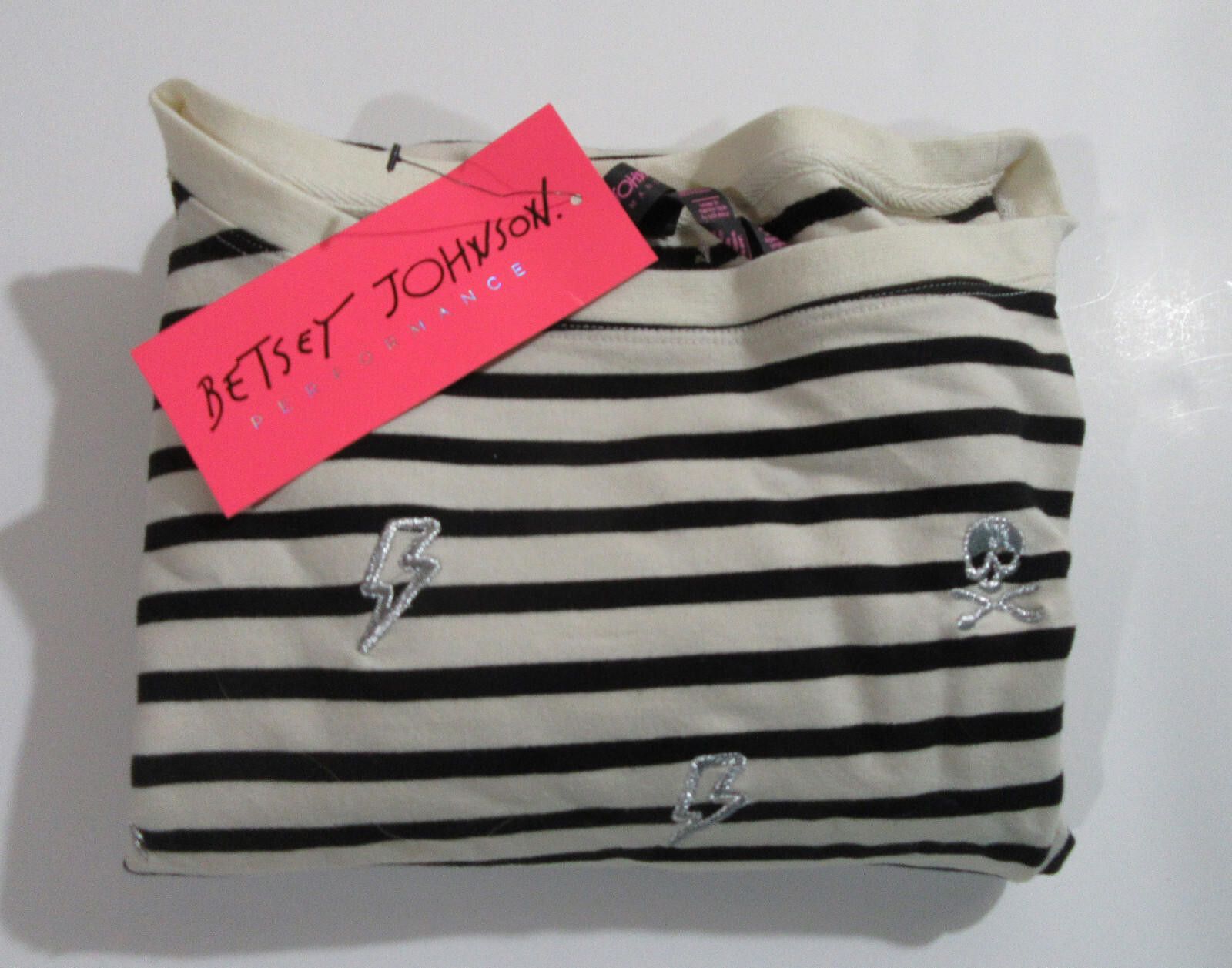Designer Betsey Johnson Performance Womens Skull & Bones Shirt M NWT Size M / US 6-8 / IT 42-44 - 3 Thumbnail