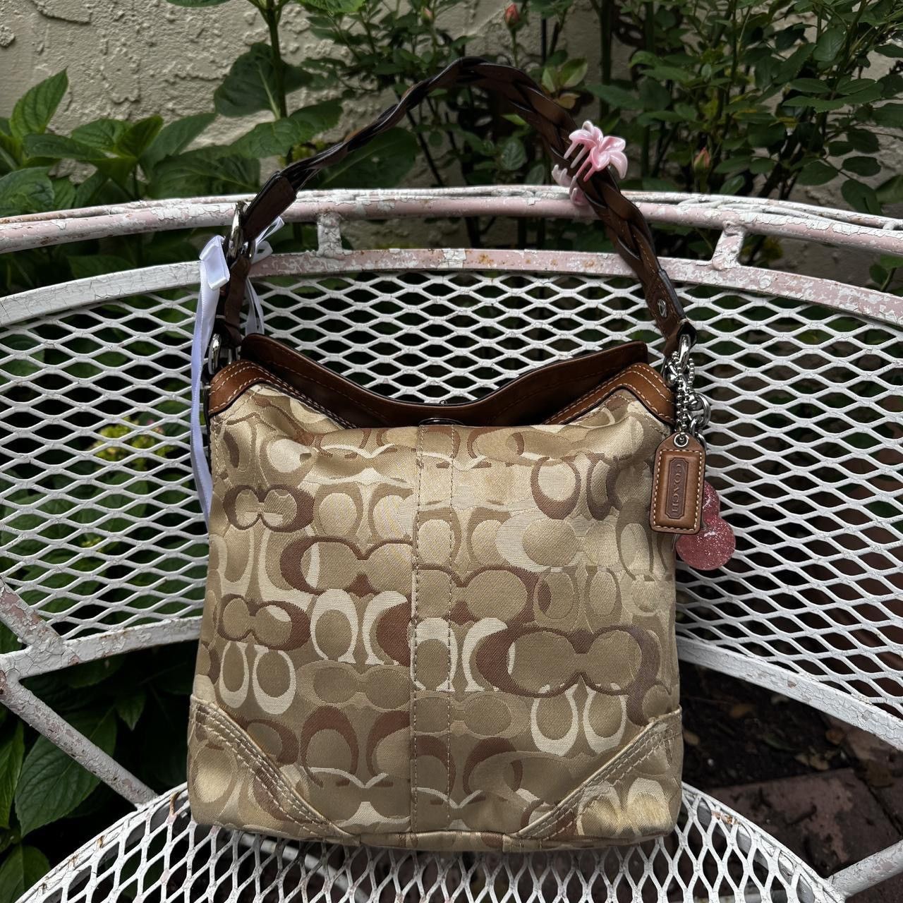 Coach Coach Tan & Brown Monogramed Shoulder Bag Size ONE SIZE - 1 Thumbnail